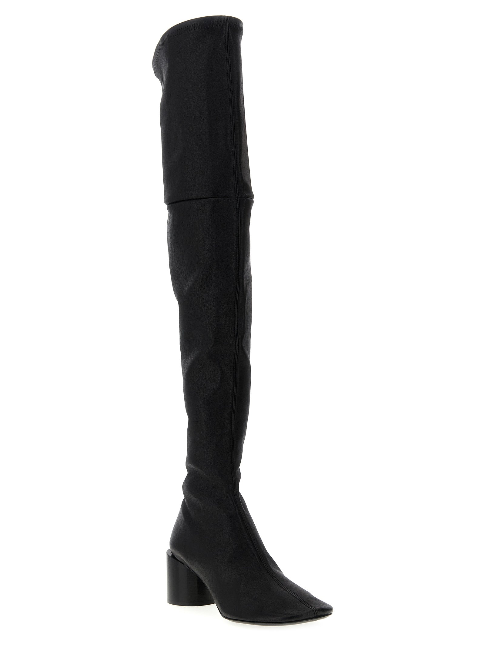 Black Leather Over The Knee