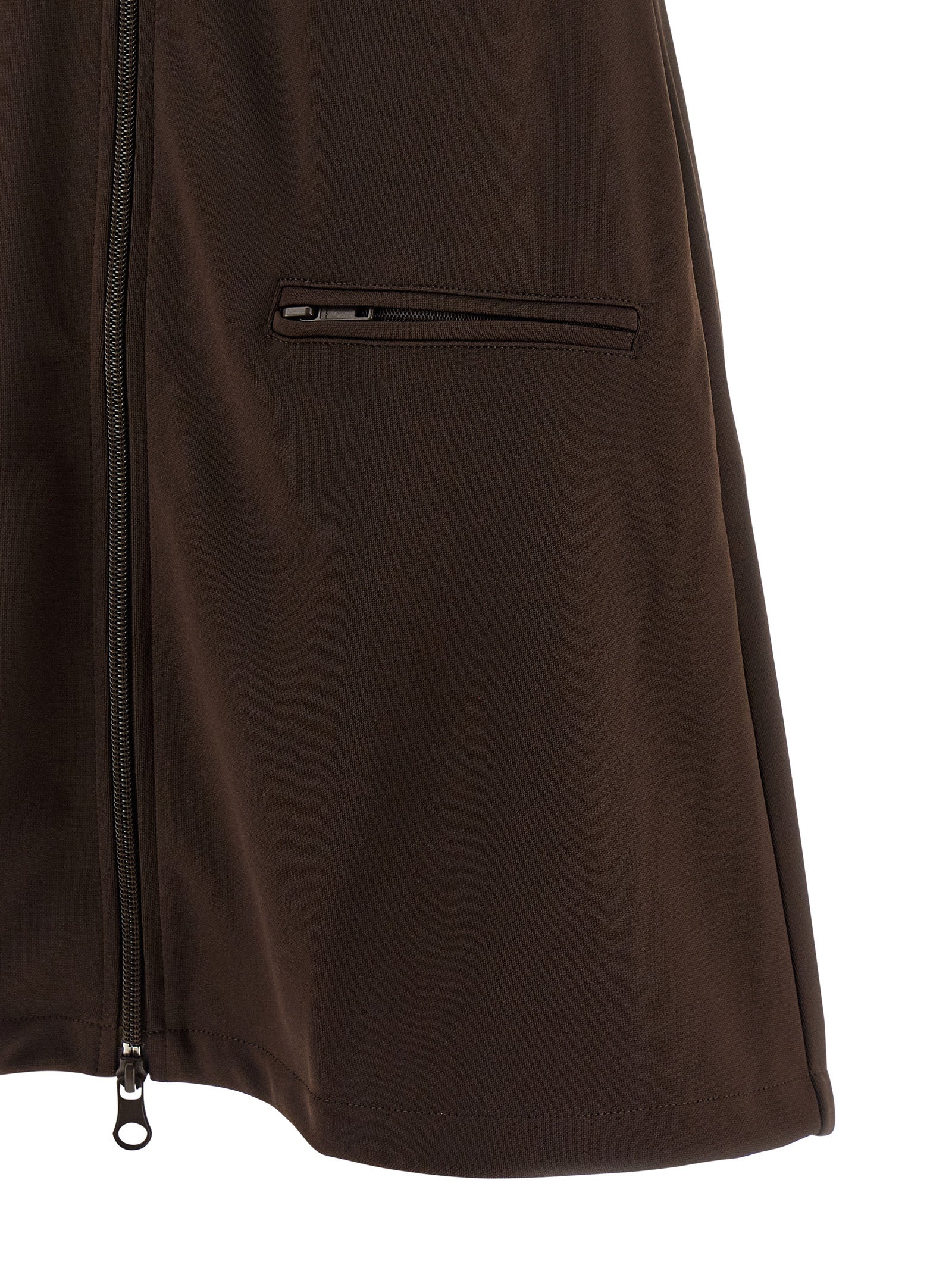 Brown Polyester Short Dress