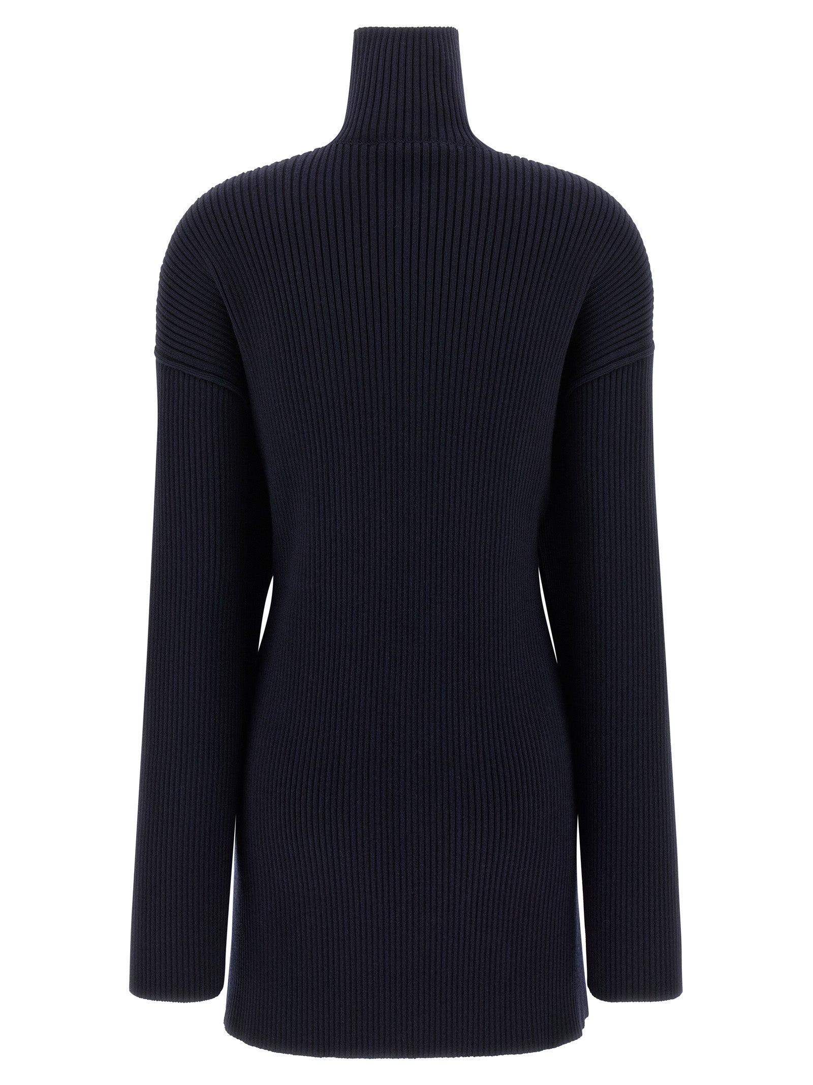 Blue Wool Short Dress