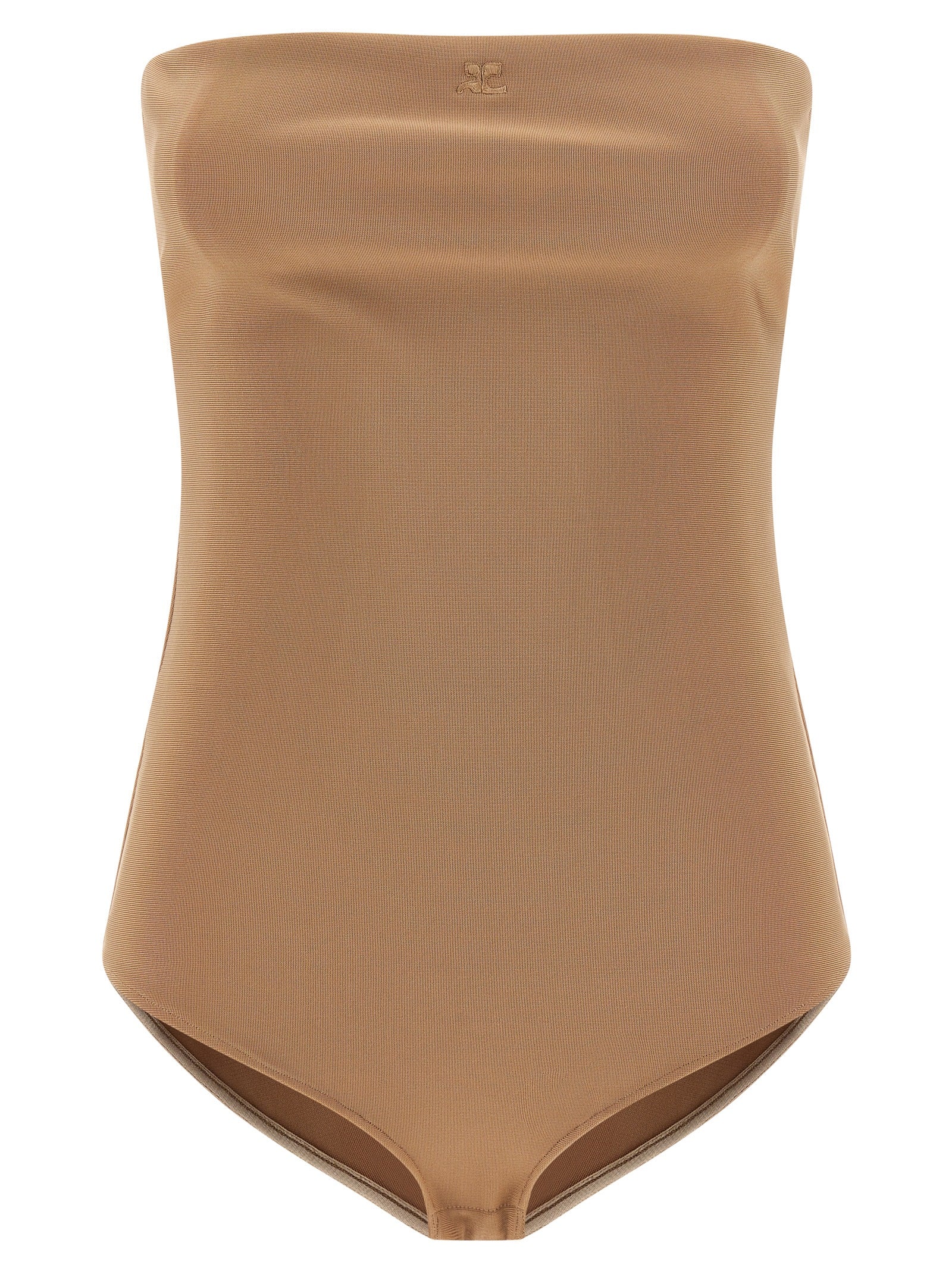 Beige Viscose Bodysuit