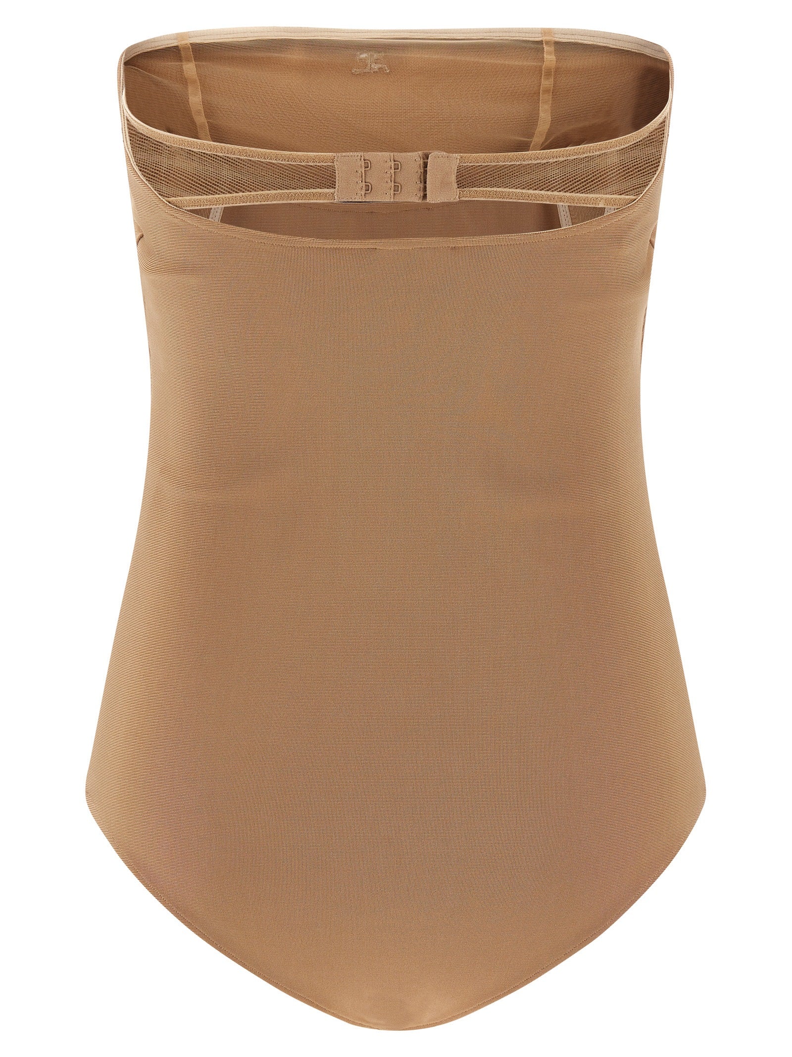 Beige Viscose Bodysuit