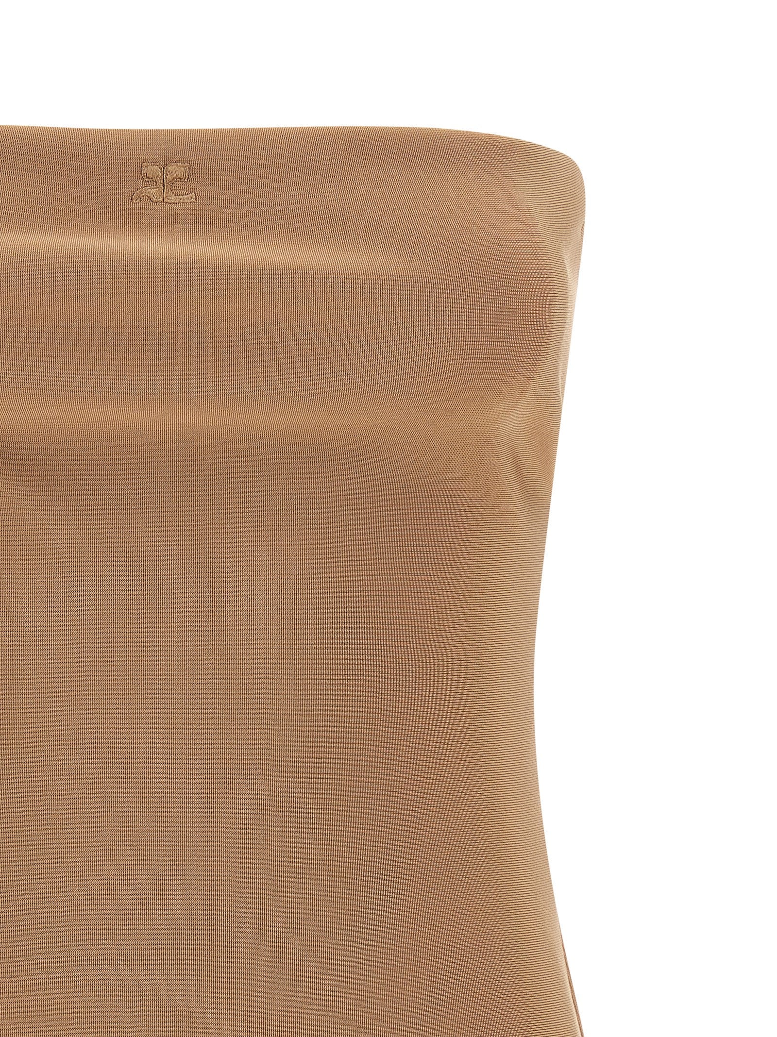 Beige Viscose Bodysuit