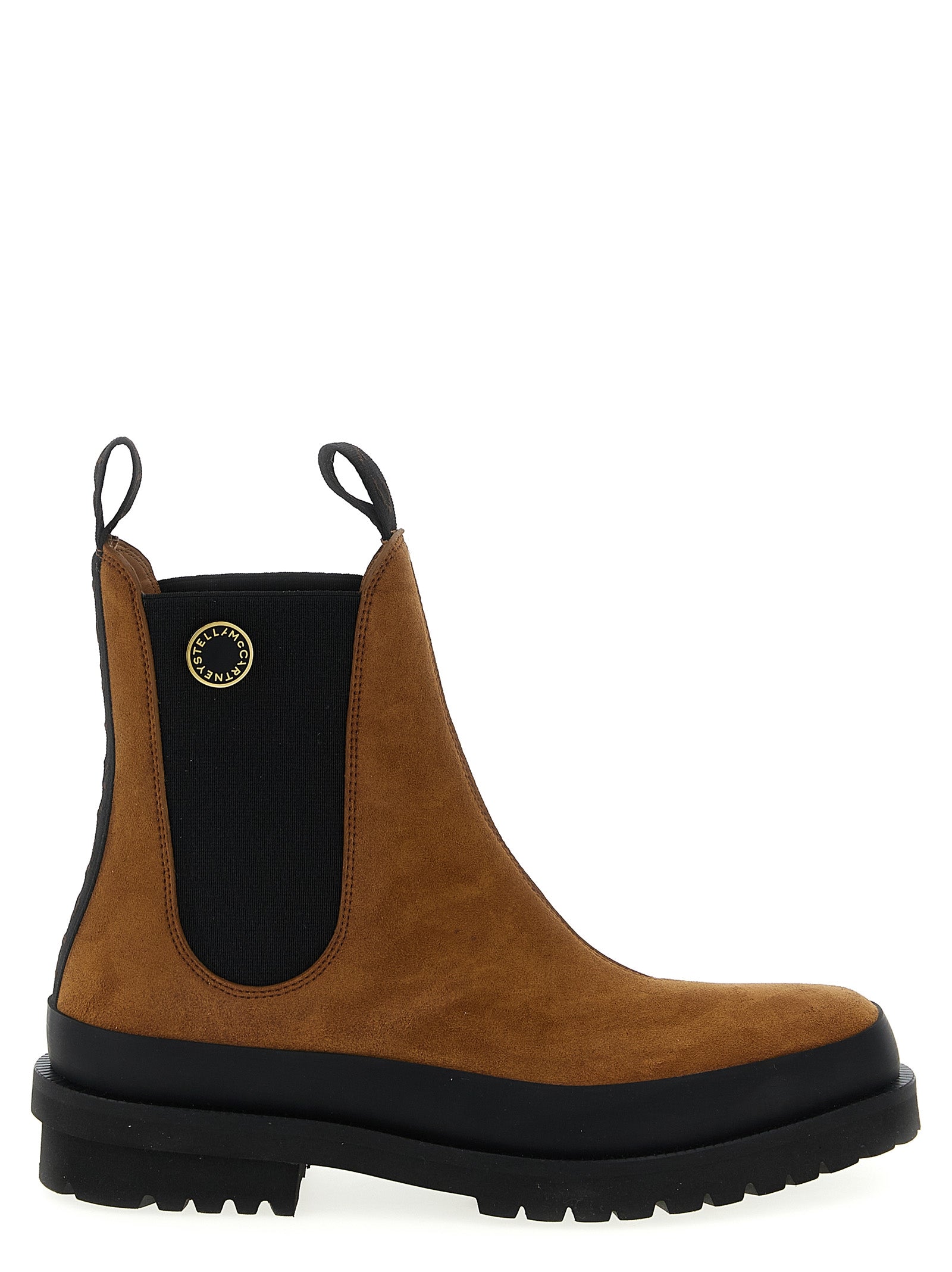 Brown Viscose Ankle Boots