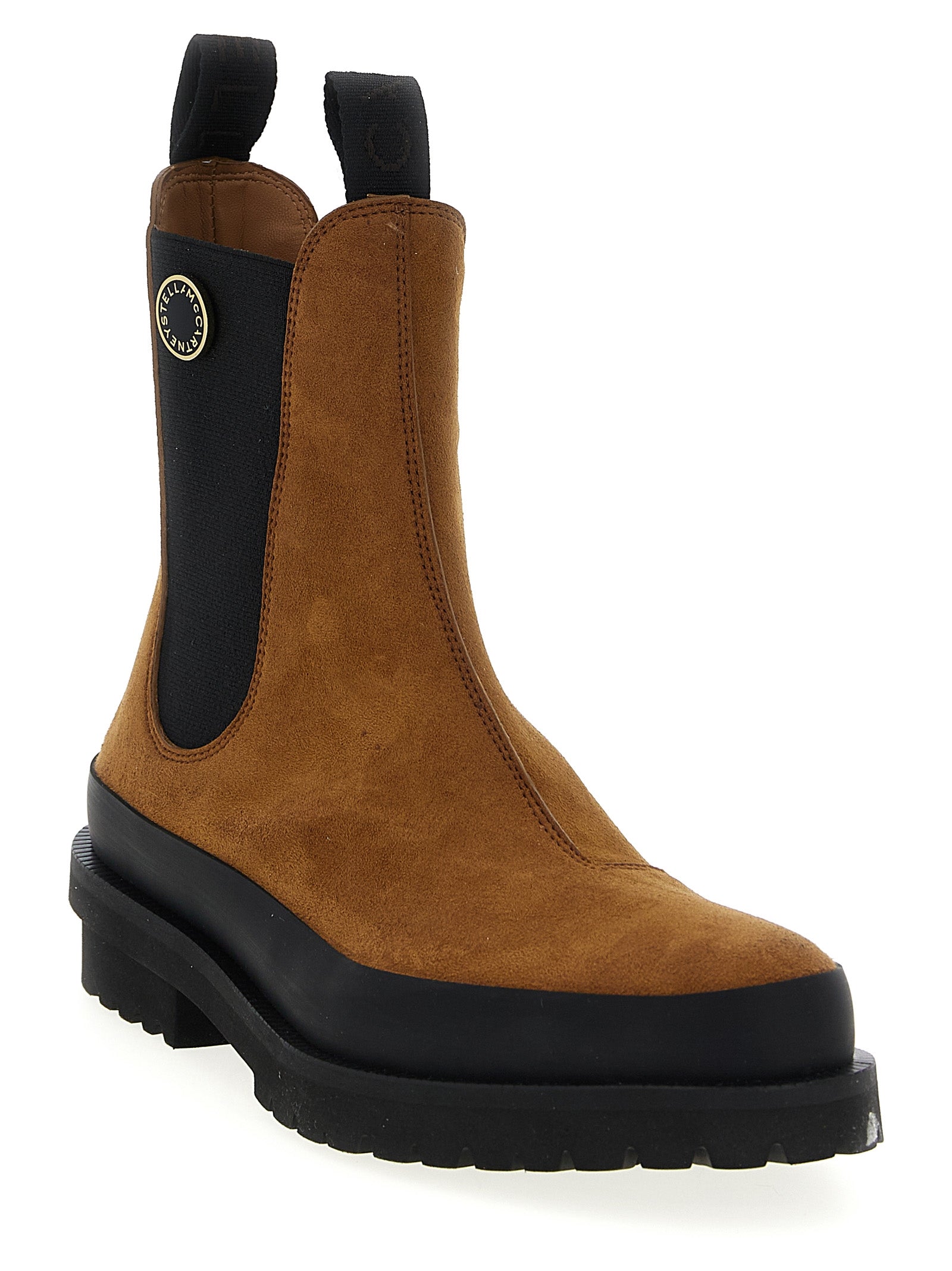 Brown Viscose Ankle Boots