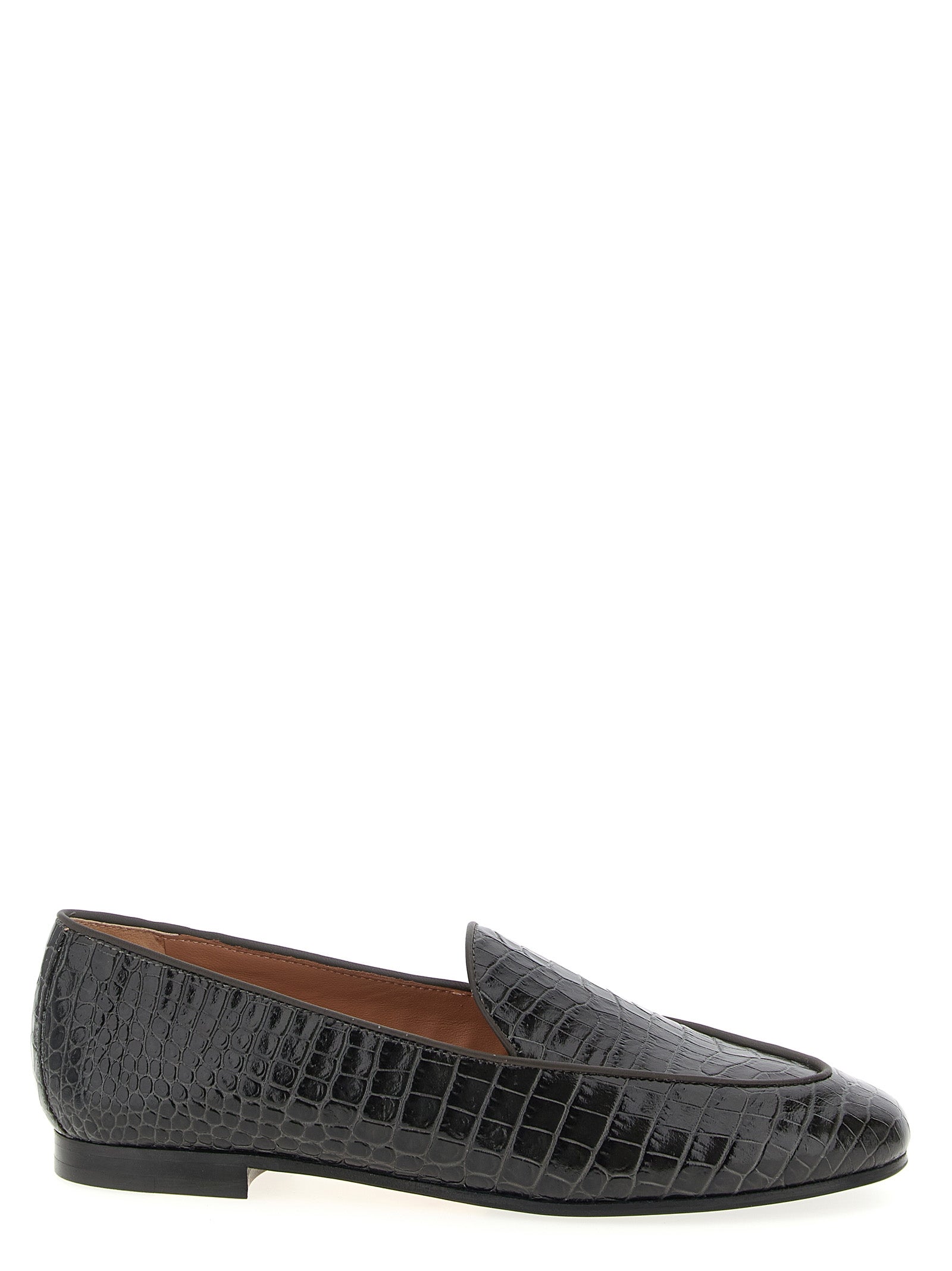 Black Calfskin Slip-On Loafers