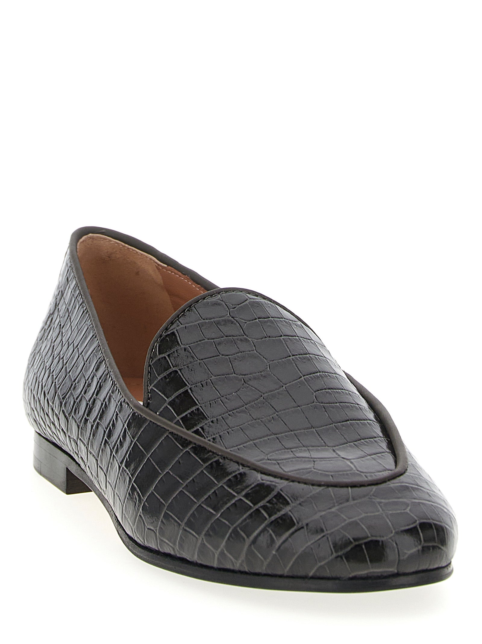 Black Calfskin Slip-On Loafers