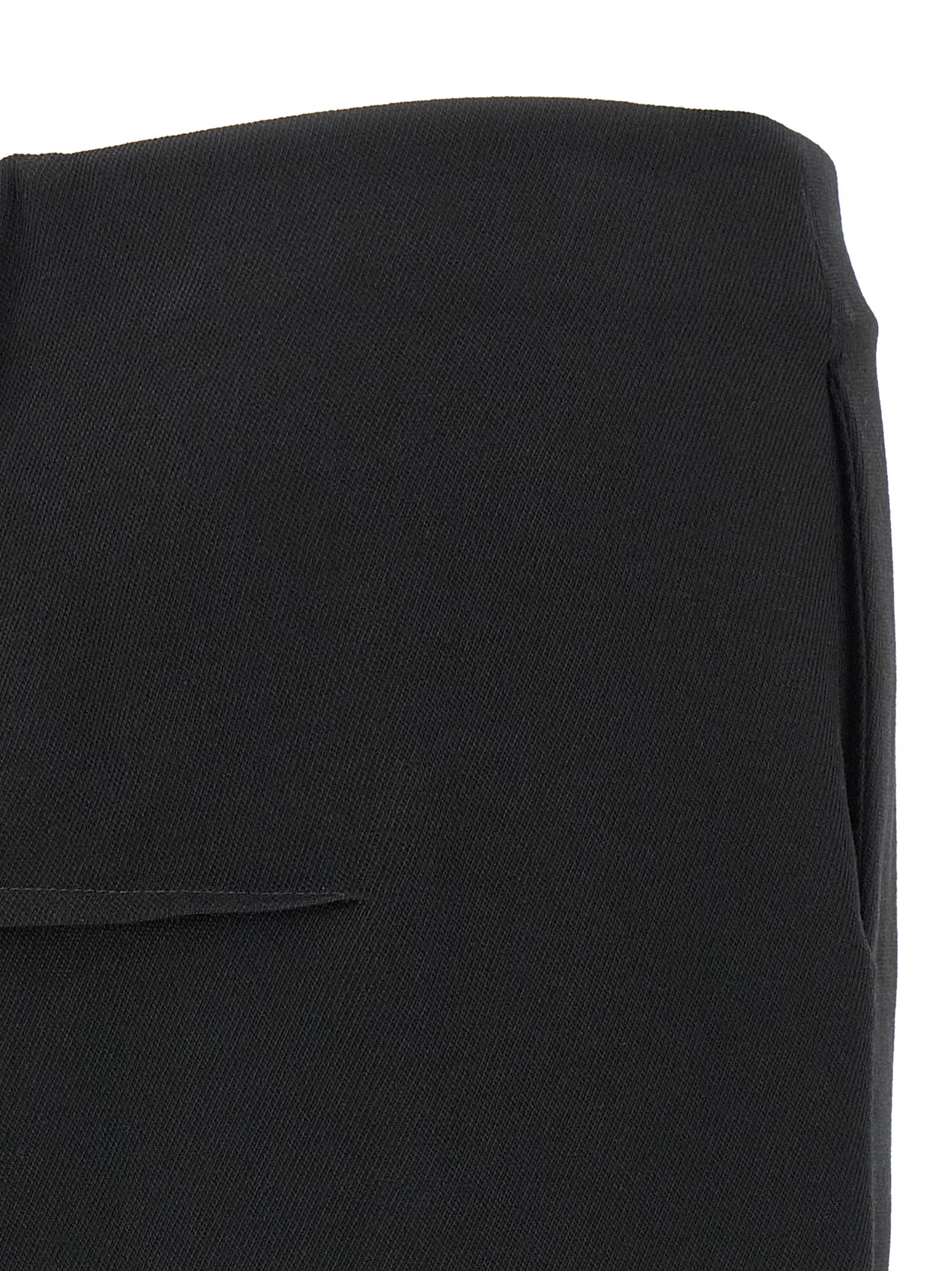 Black Virgin Wool Mini Skirt