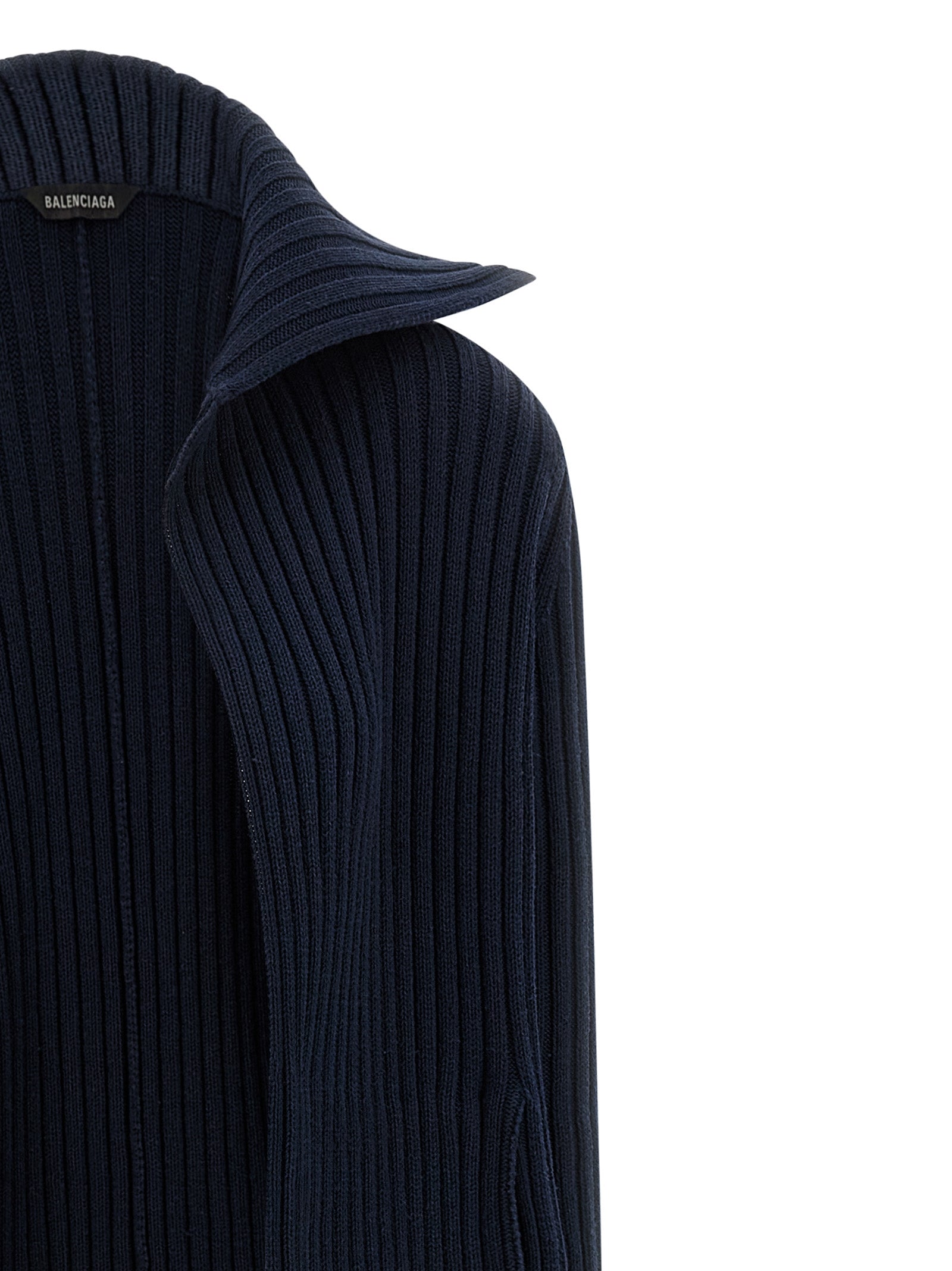 Blue Polyester Cardigan