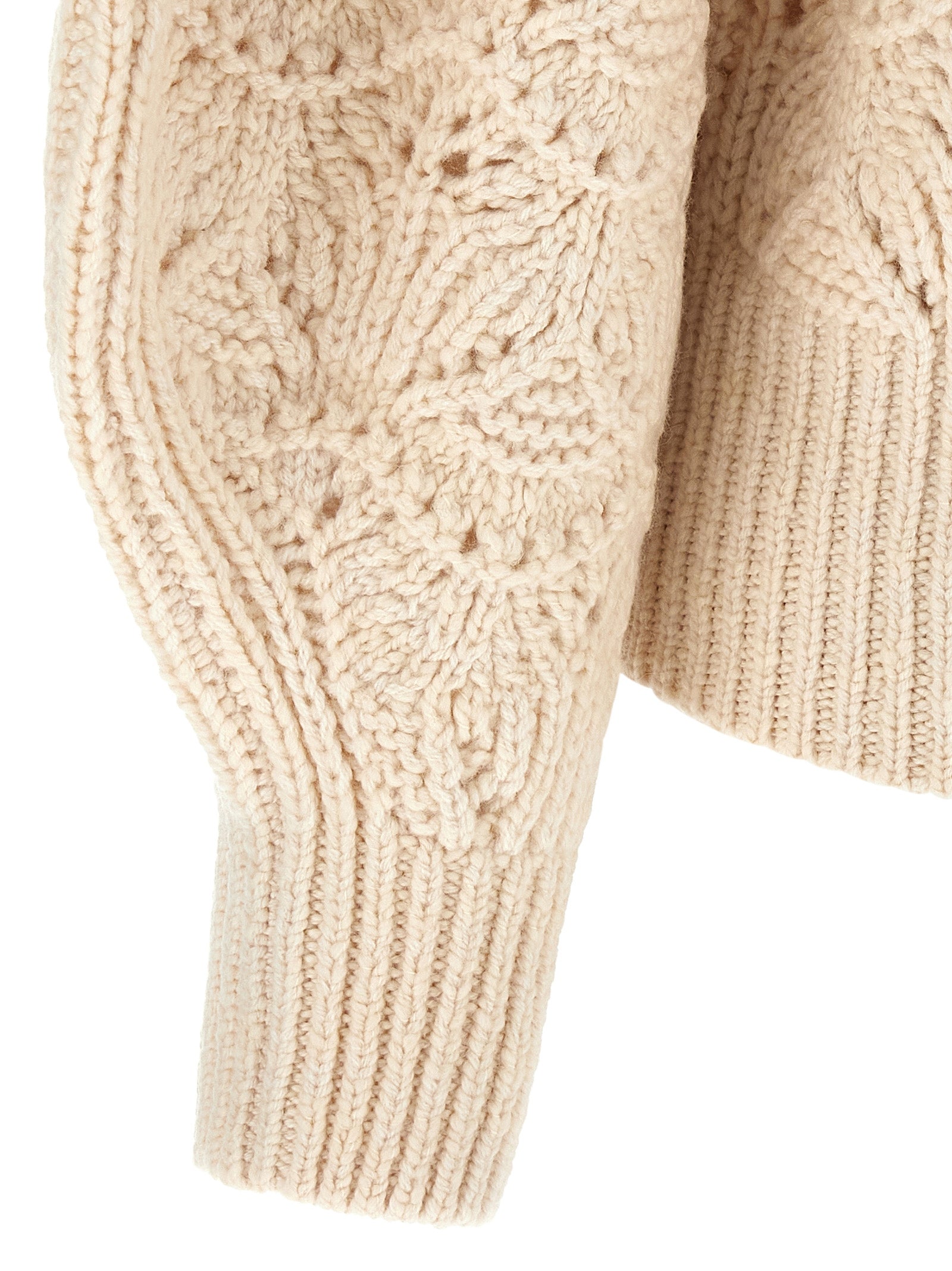 Beige Wool Cardigan