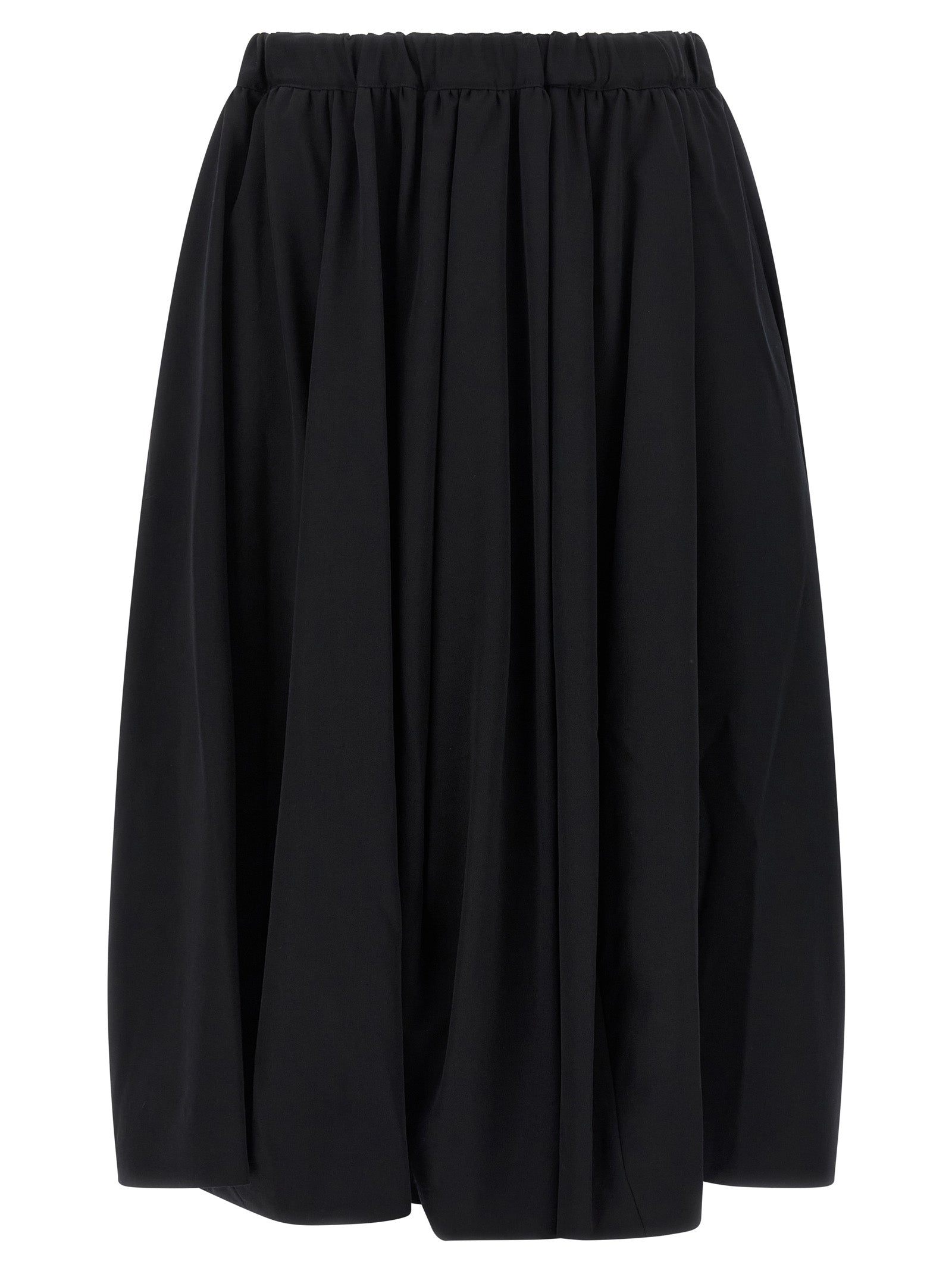 Black Wool Mini Skirt