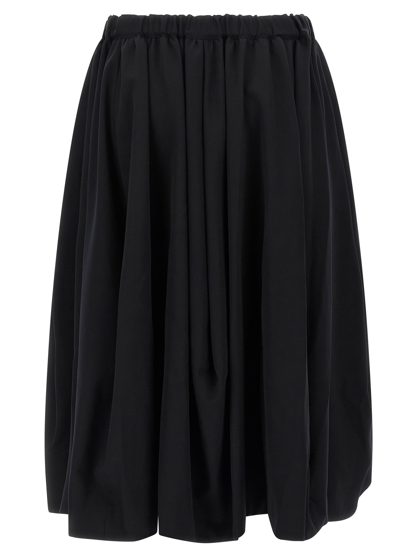 Black Wool Mini Skirt
