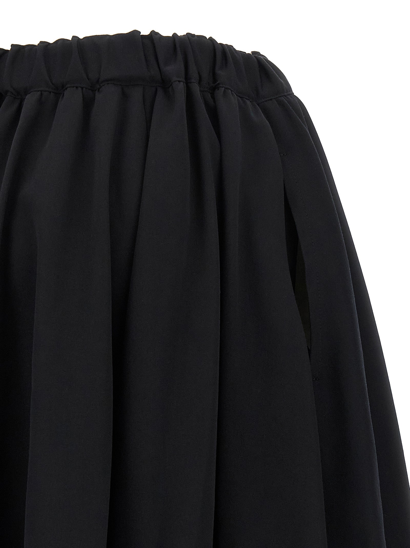 Black Wool Mini Skirt