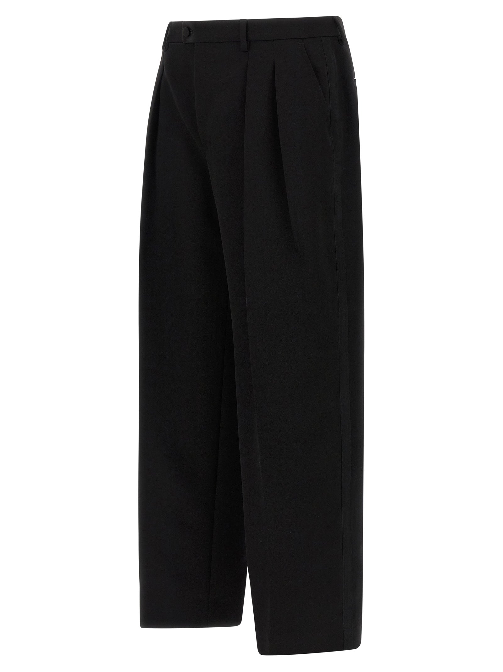 Black Virgin Wool Dress Pants