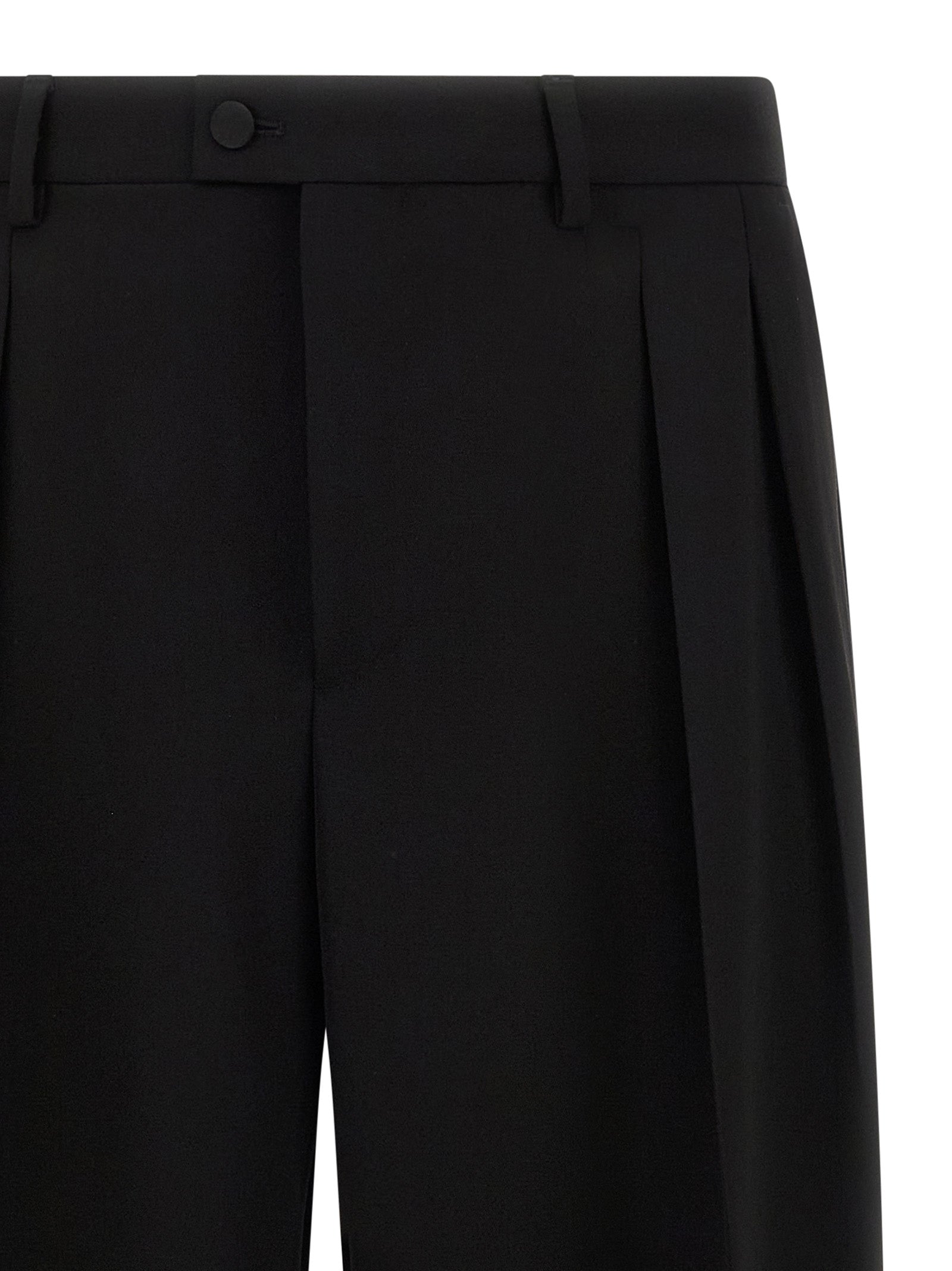 Black Virgin Wool Dress Pants