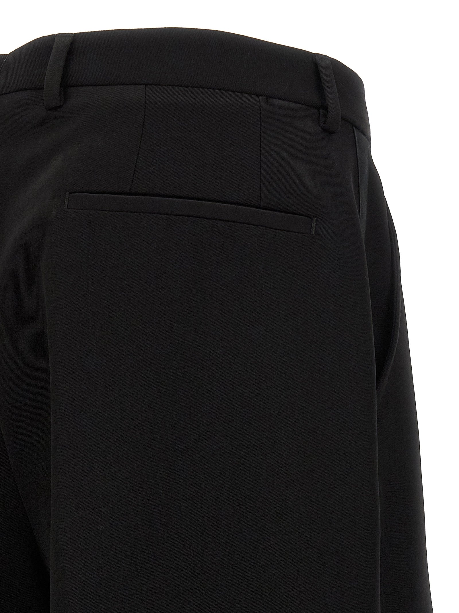 Black Virgin Wool Dress Pants
