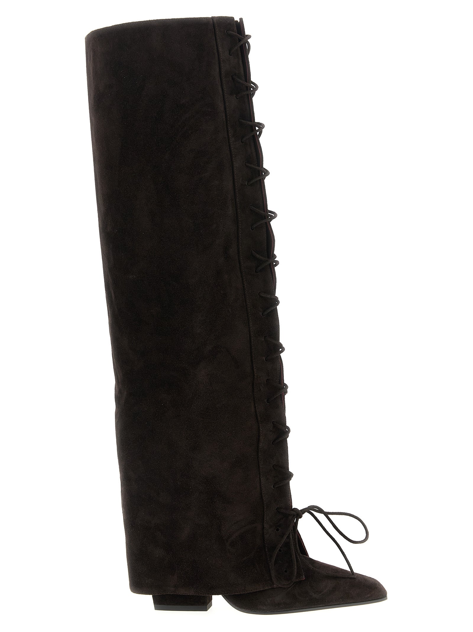 Brown Calfskin Over The Knee