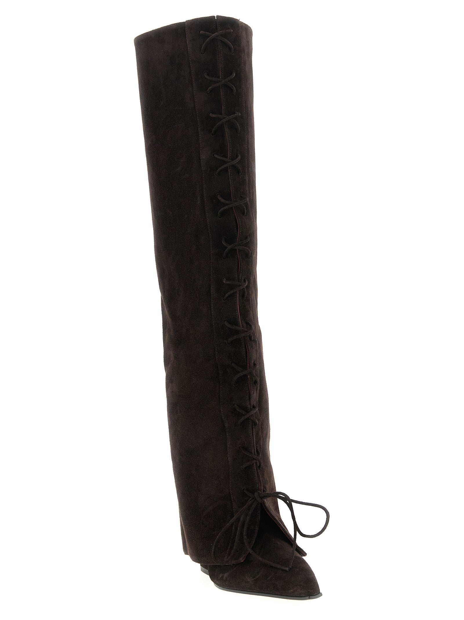 Brown Calfskin Over The Knee