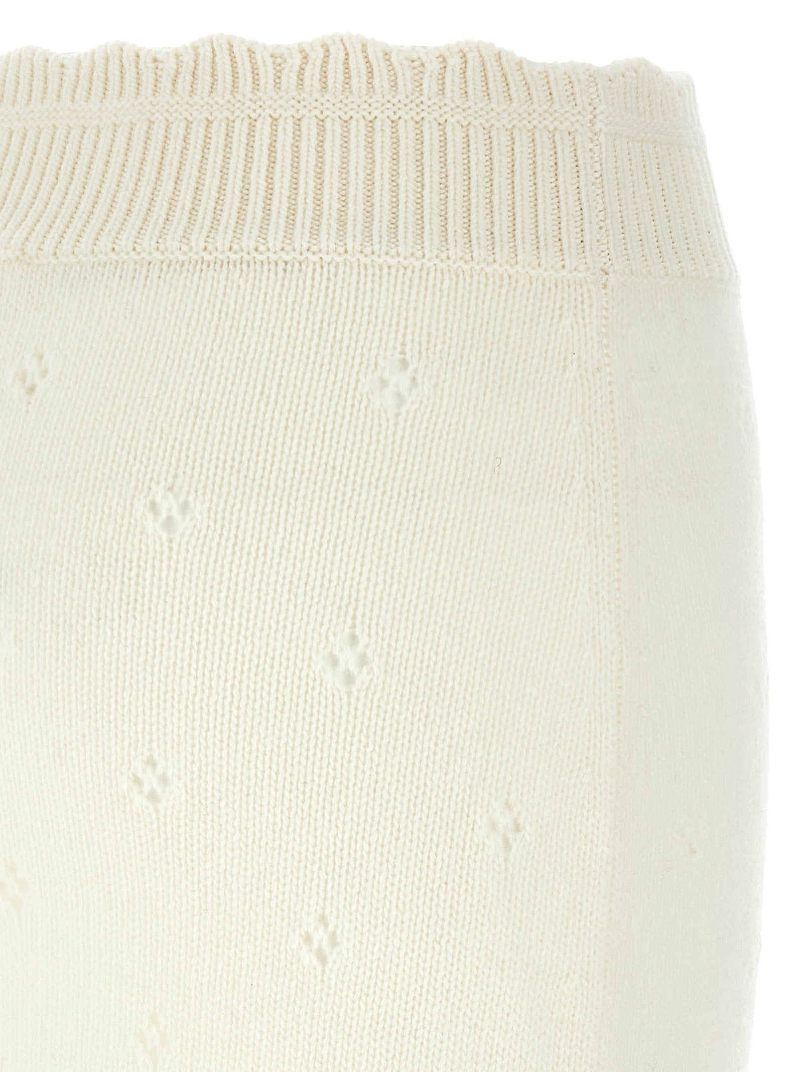 White Wool Long Skirt