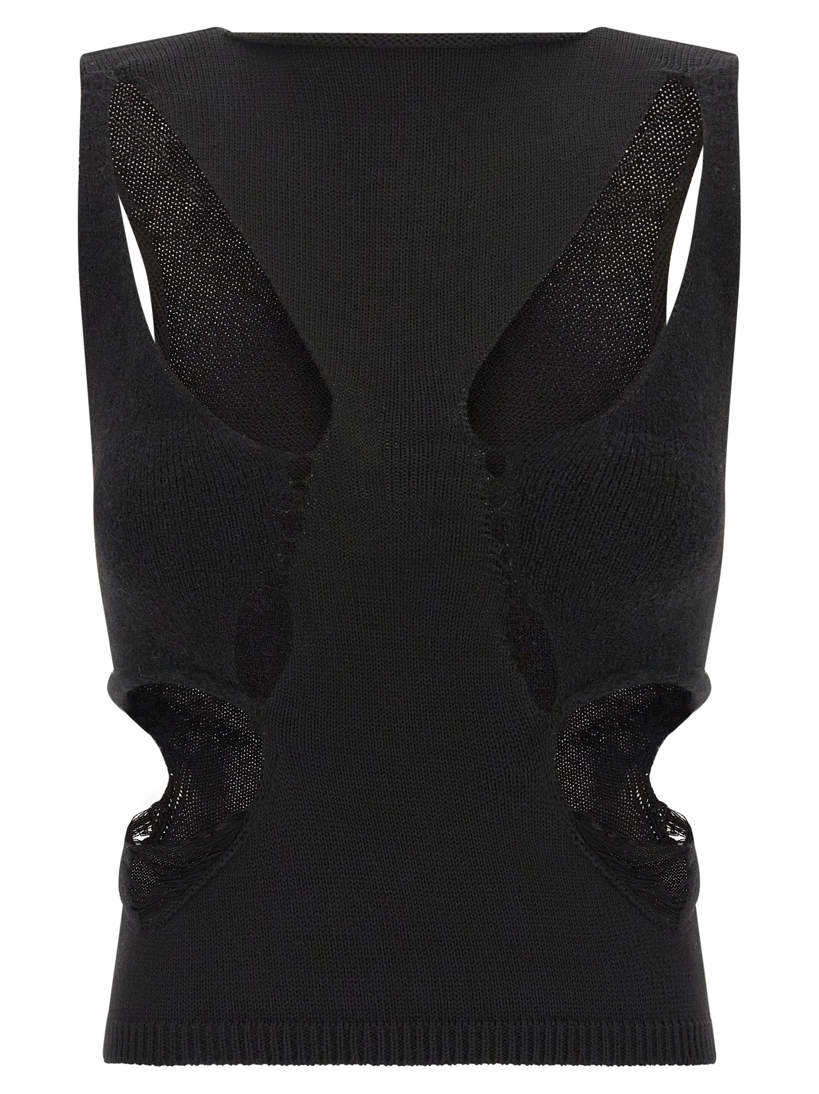 Black Wool Tank Tops