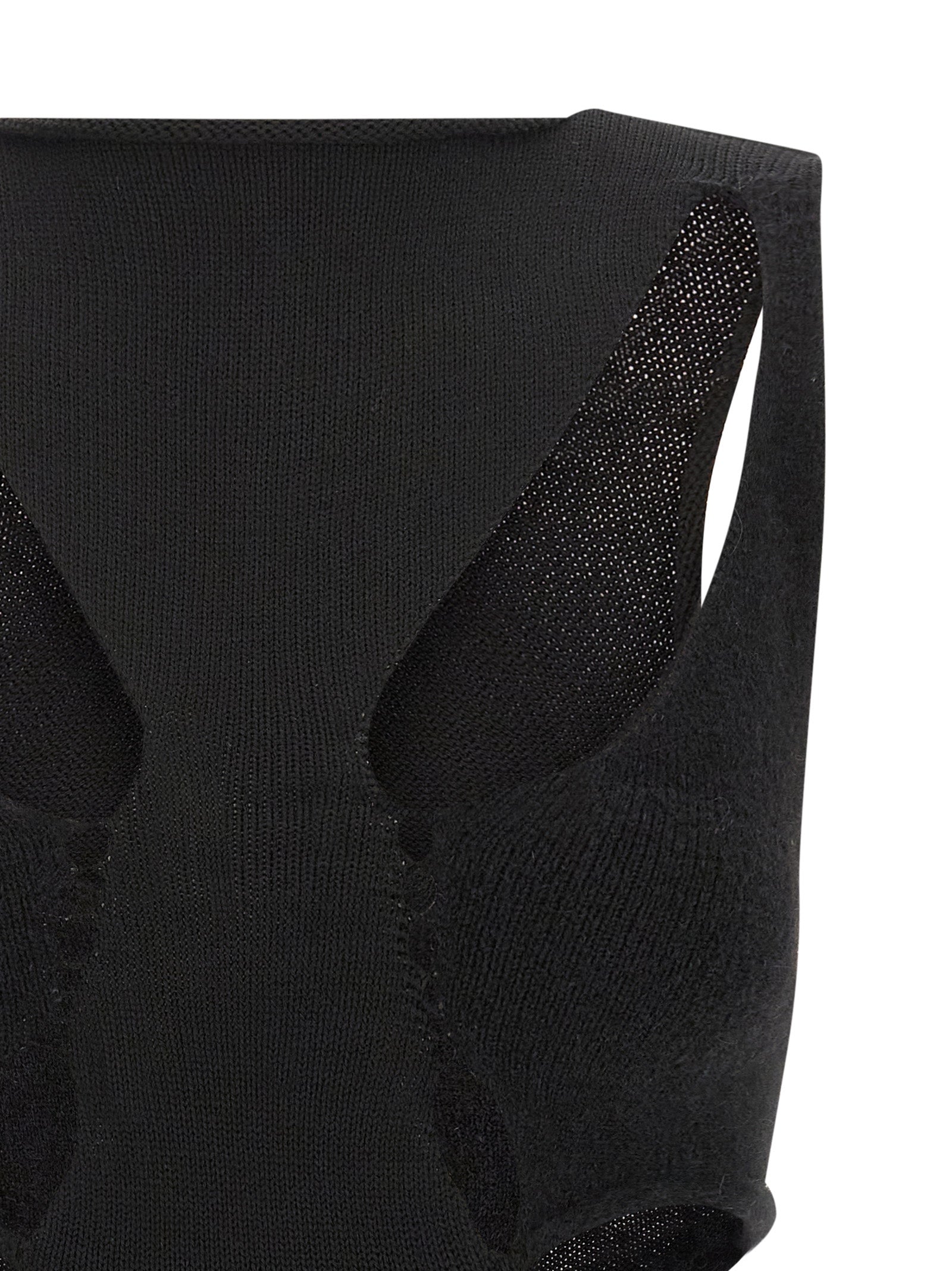 Black Wool Tank Tops