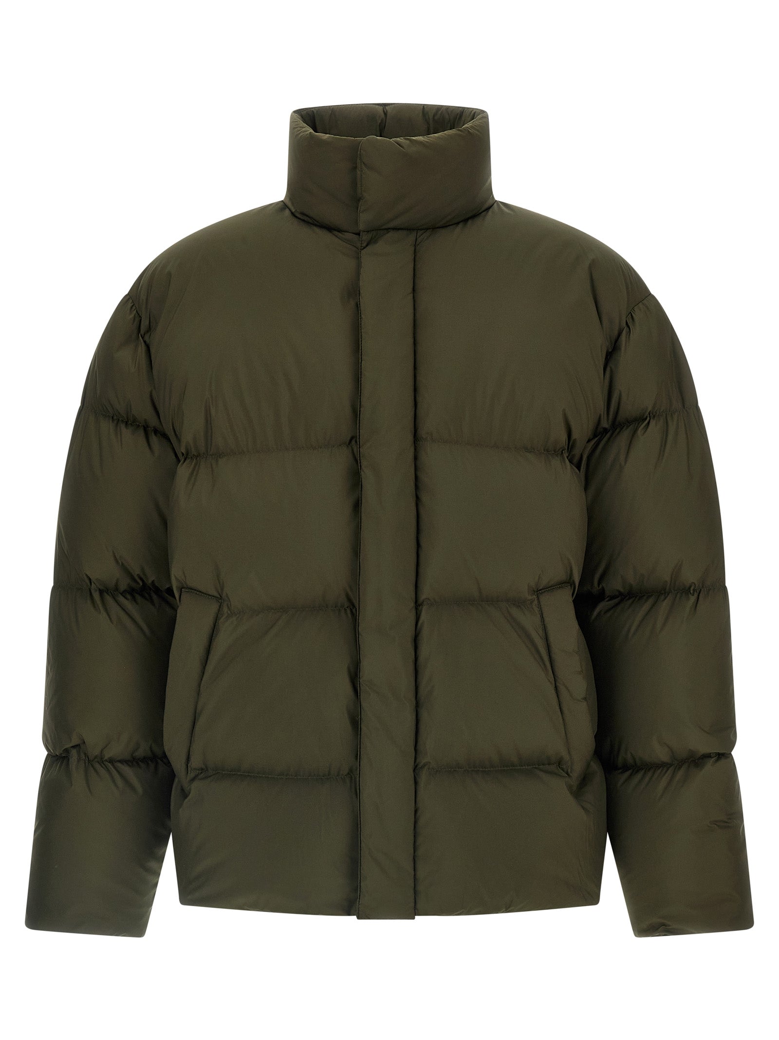 Bicolor Polyester Full-Length Jacket