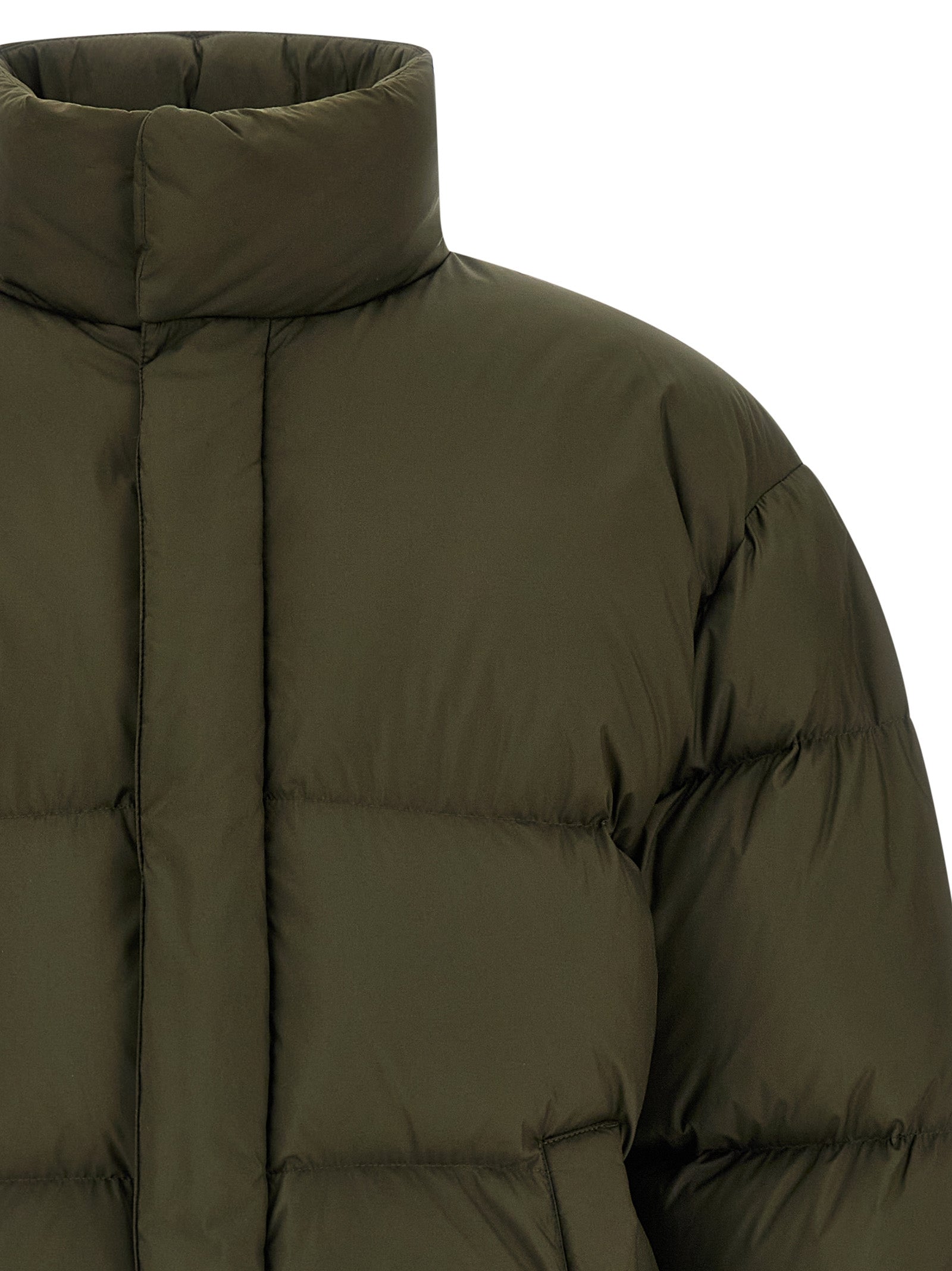 Bicolor Polyester Full-Length Jacket