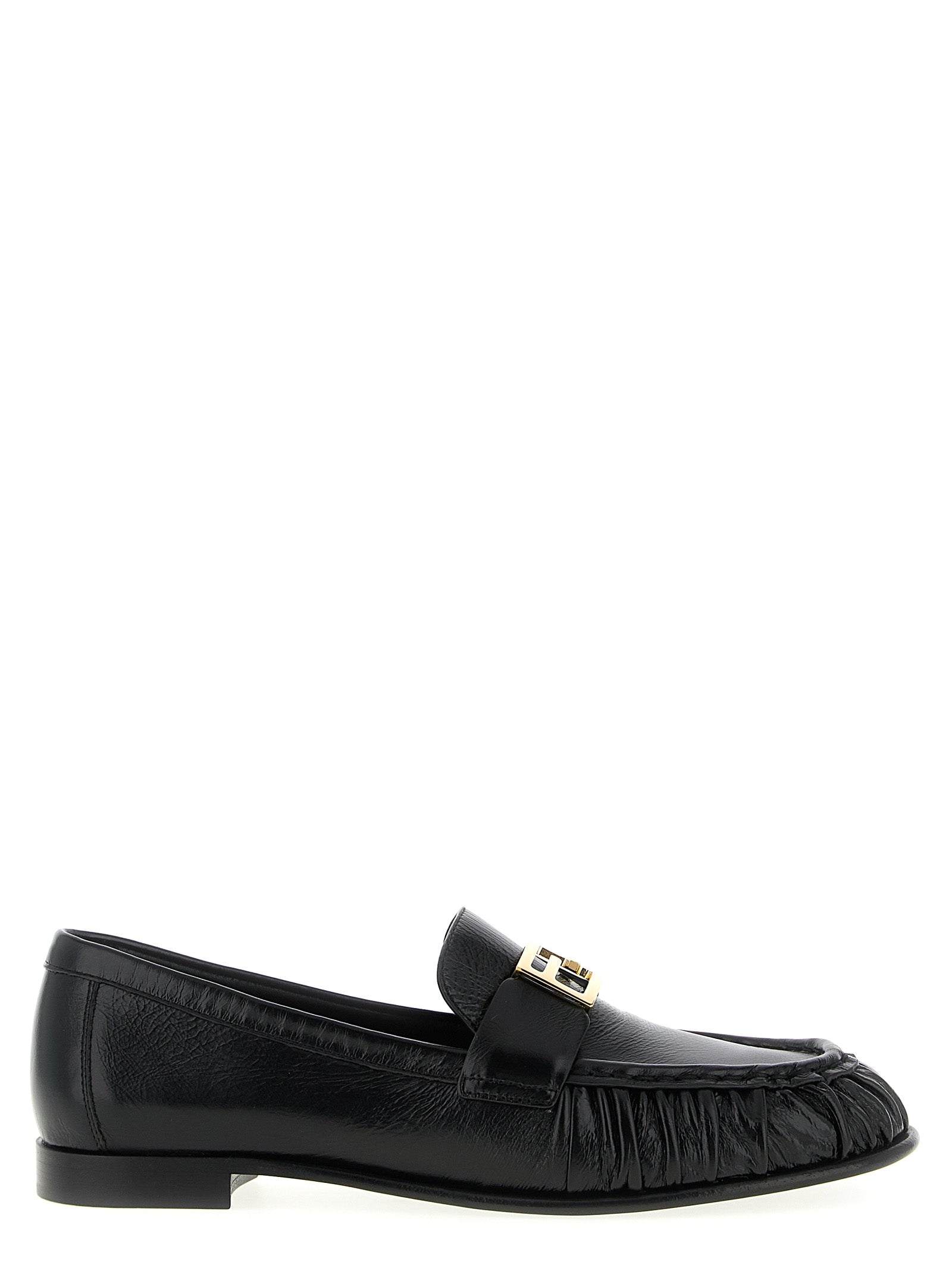 Black Lamb Leather Slip-On Loafers