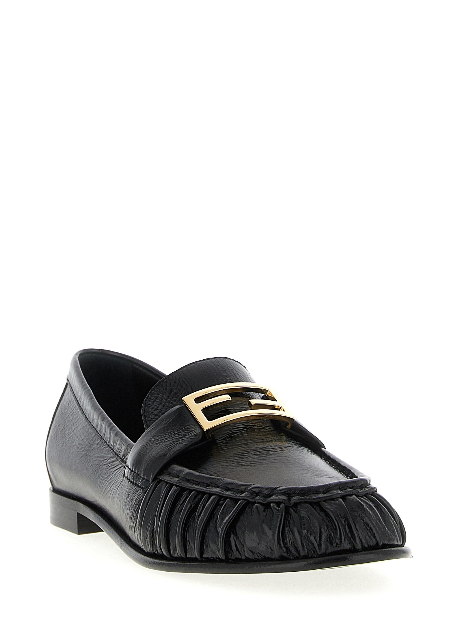 Black Lamb Leather Slip-On Loafers