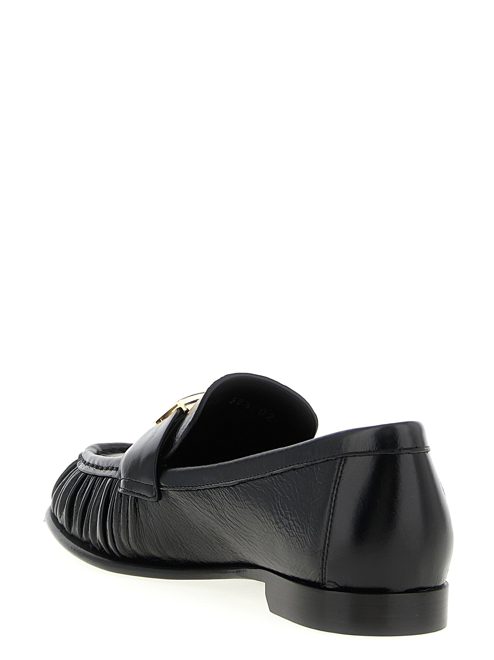 Black Lamb Leather Slip-On Loafers