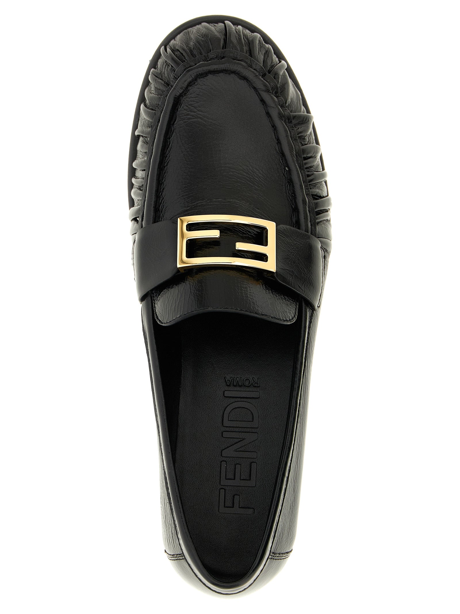 Black Lamb Leather Slip-On Loafers