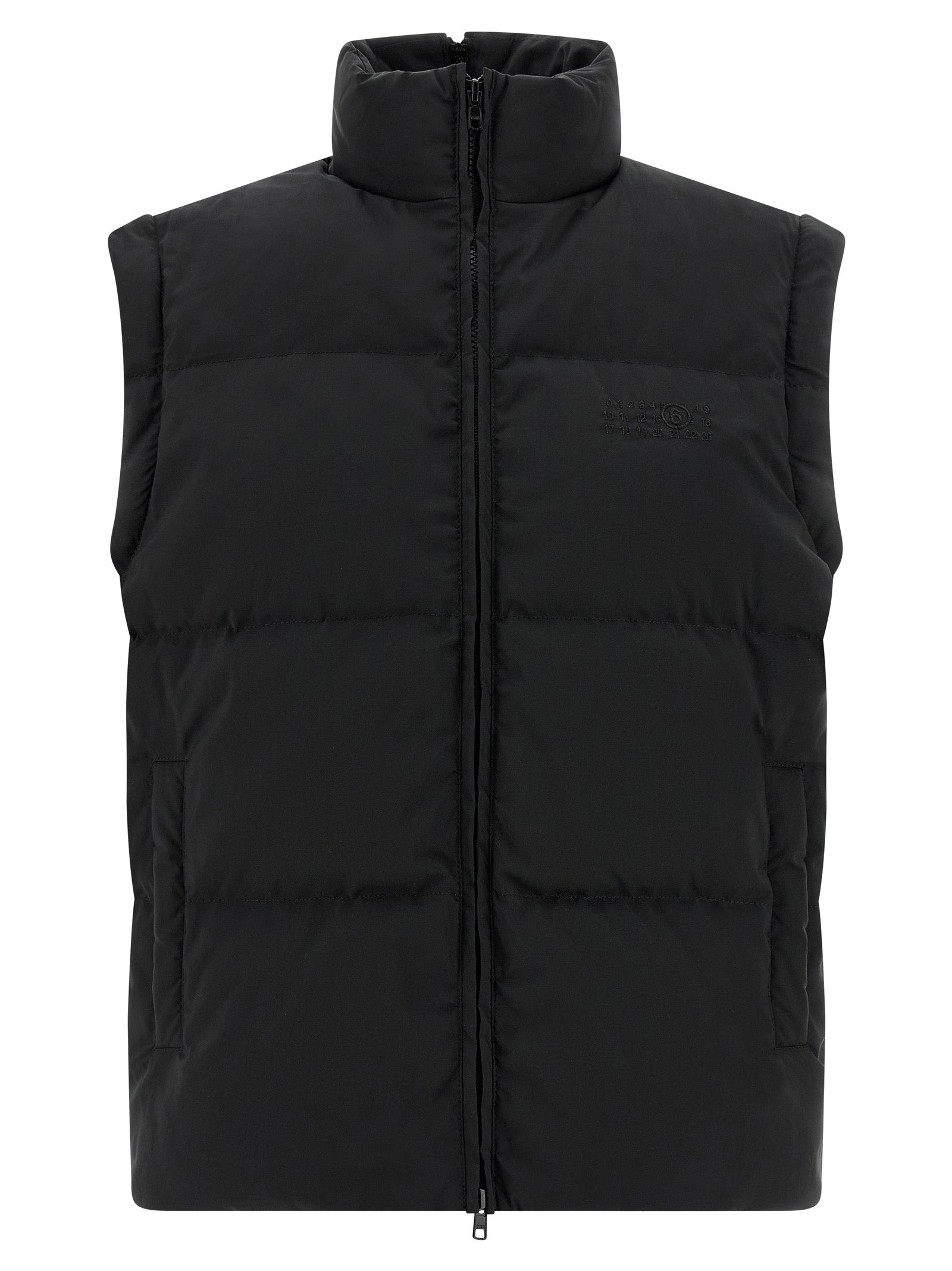Black Polyester Full-Length Jacket