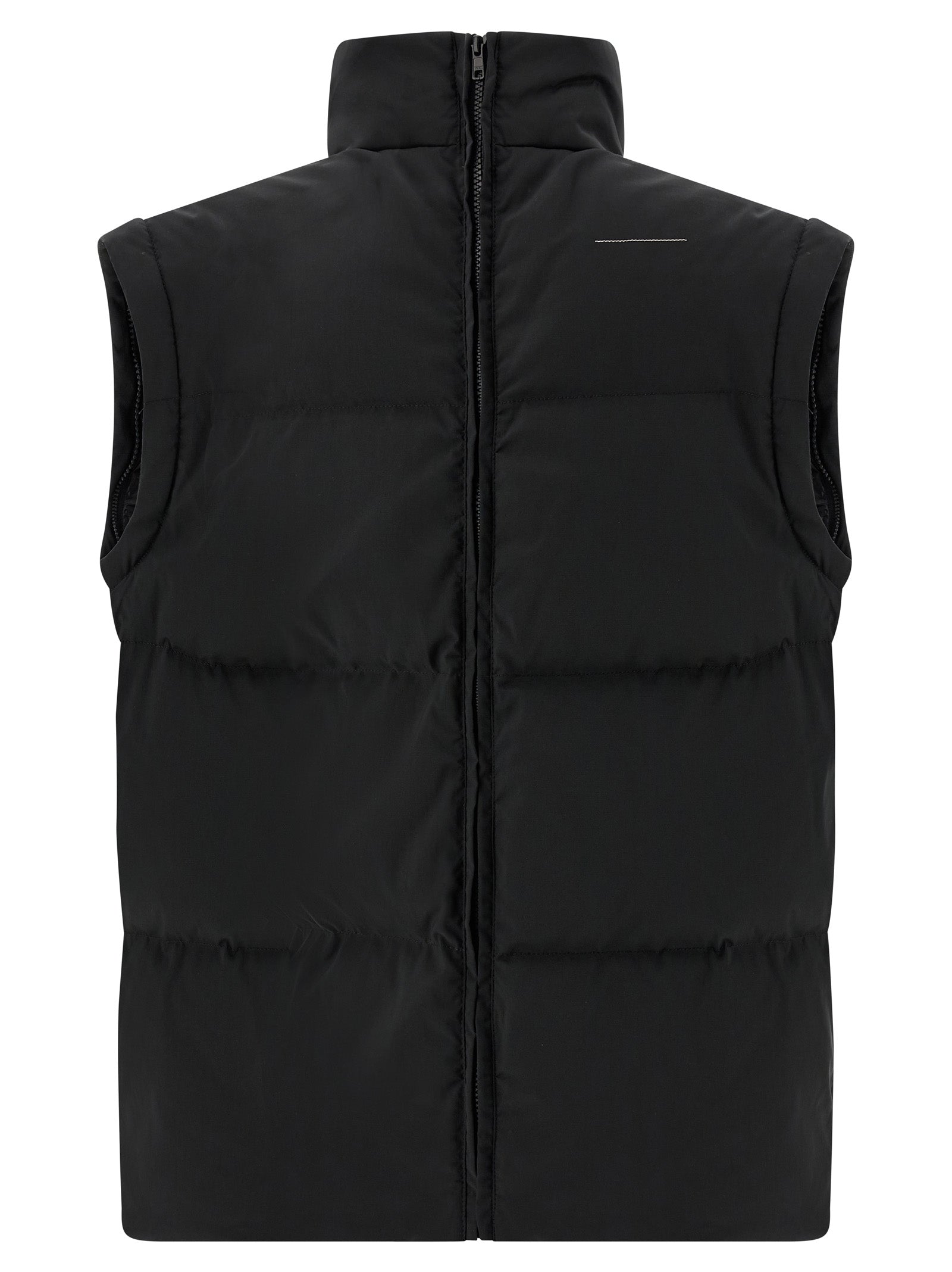 Black Polyester Full-Length Jacket