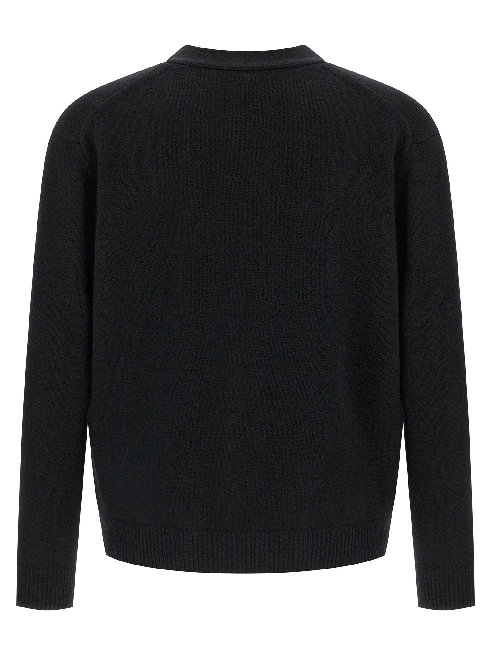 Black Merino Wool Cardigan