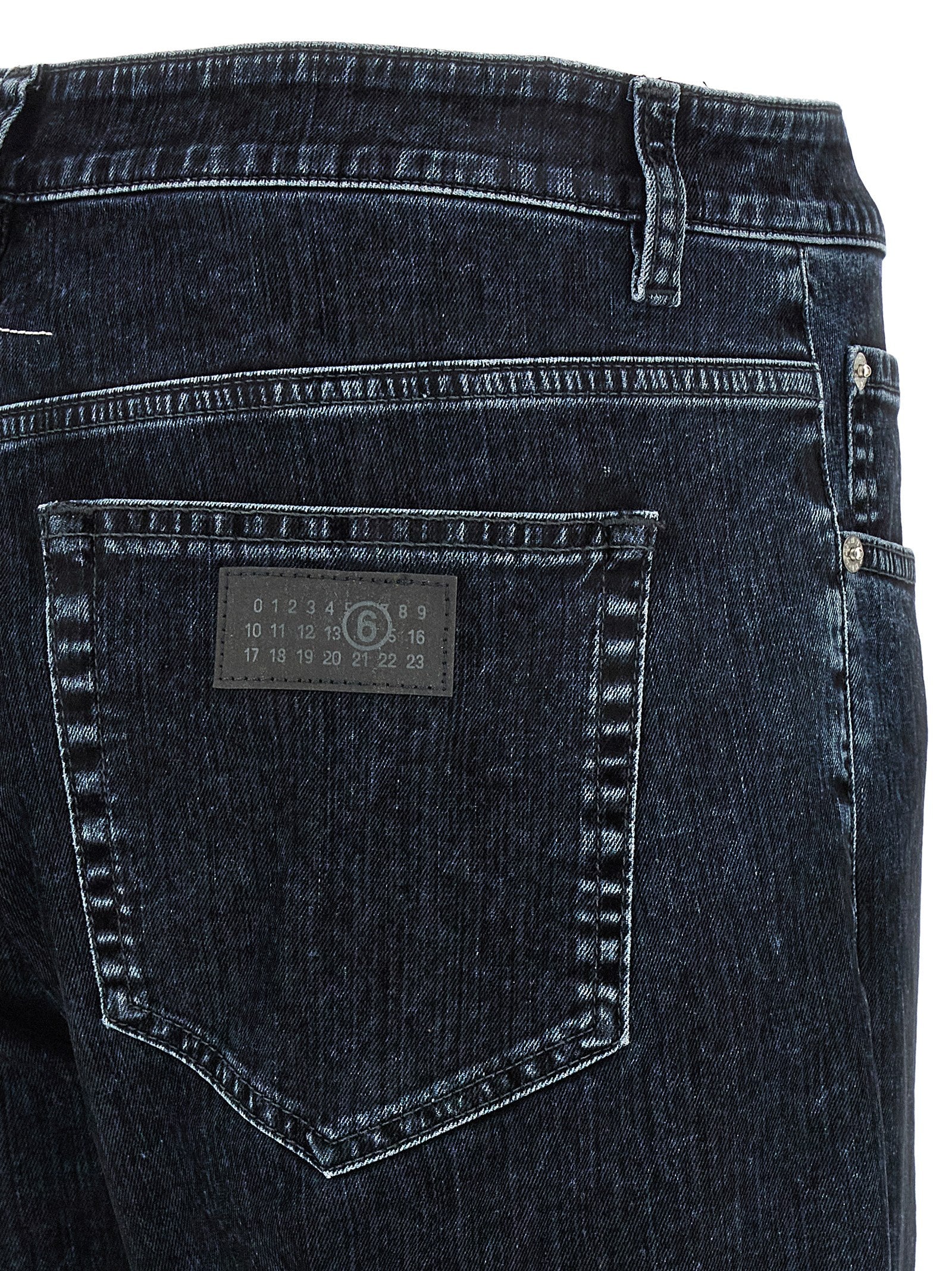 Black Cotton Straight-Leg Jeans