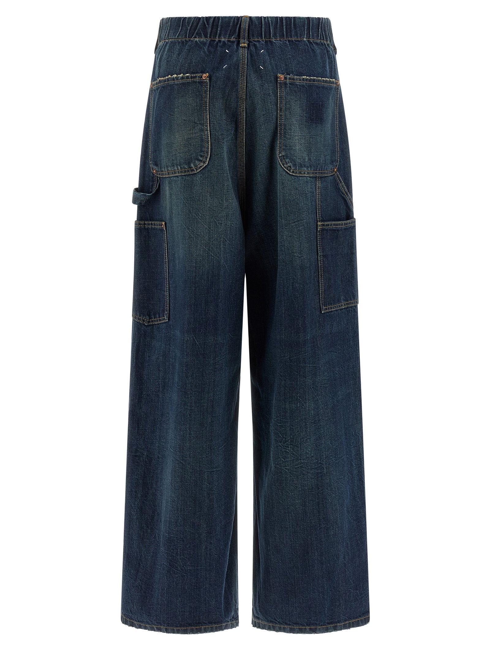 Blue Cotton Relaxed Fit Jeans