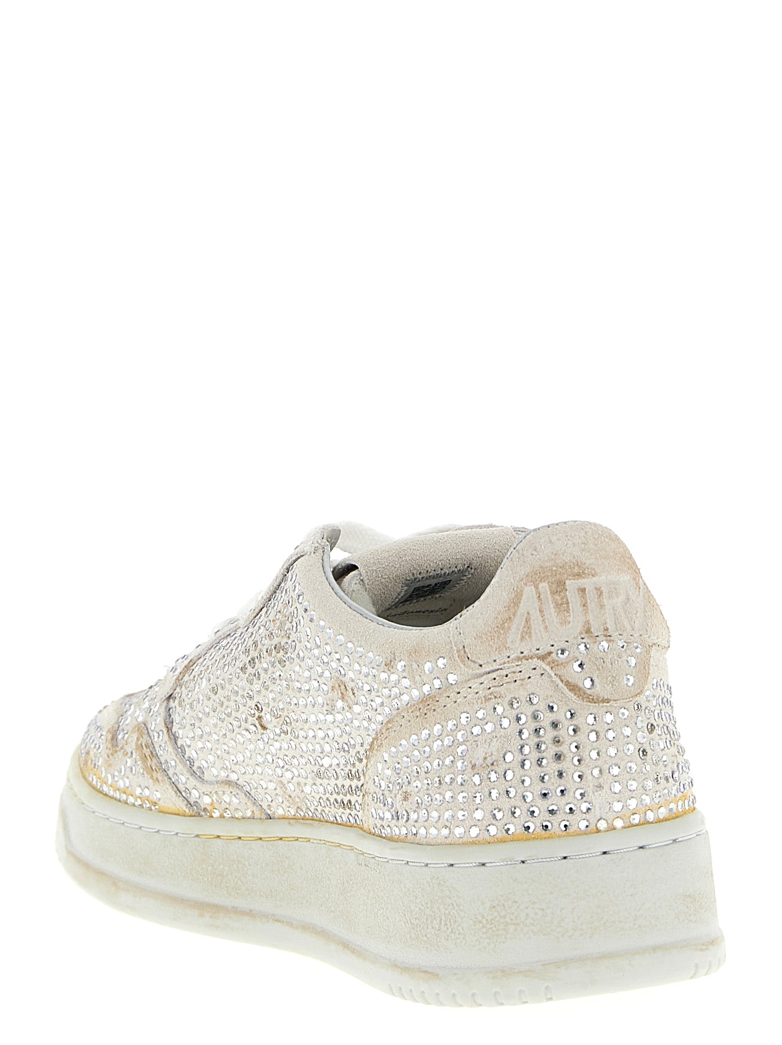 Beige Cowhide Chunky Sneakers