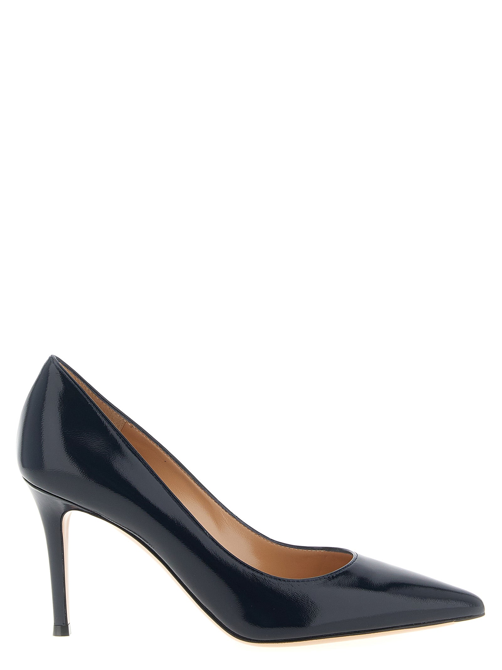 Blue Lamb Leather High Heel Pumps