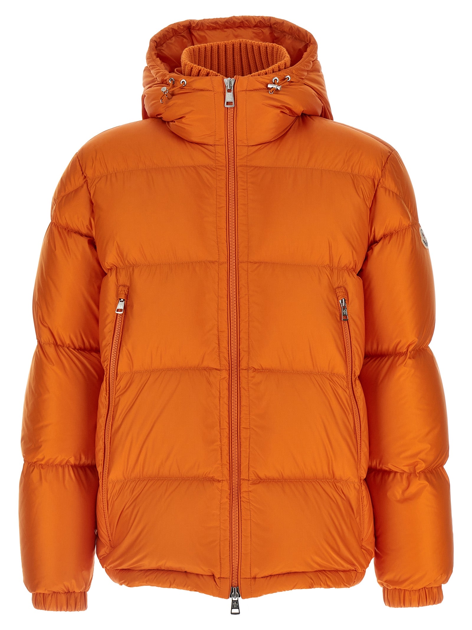 Orange Polyamide Full-Length Jacket