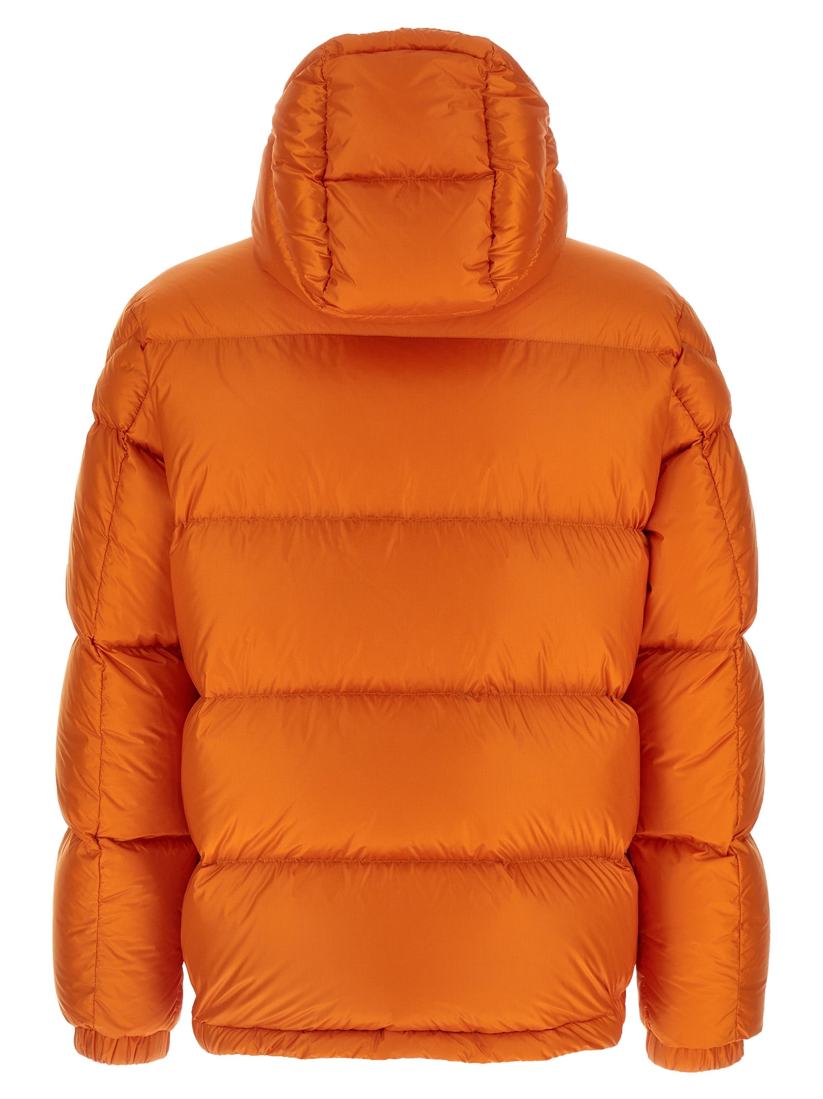 Orange Polyamide Full-Length Jacket