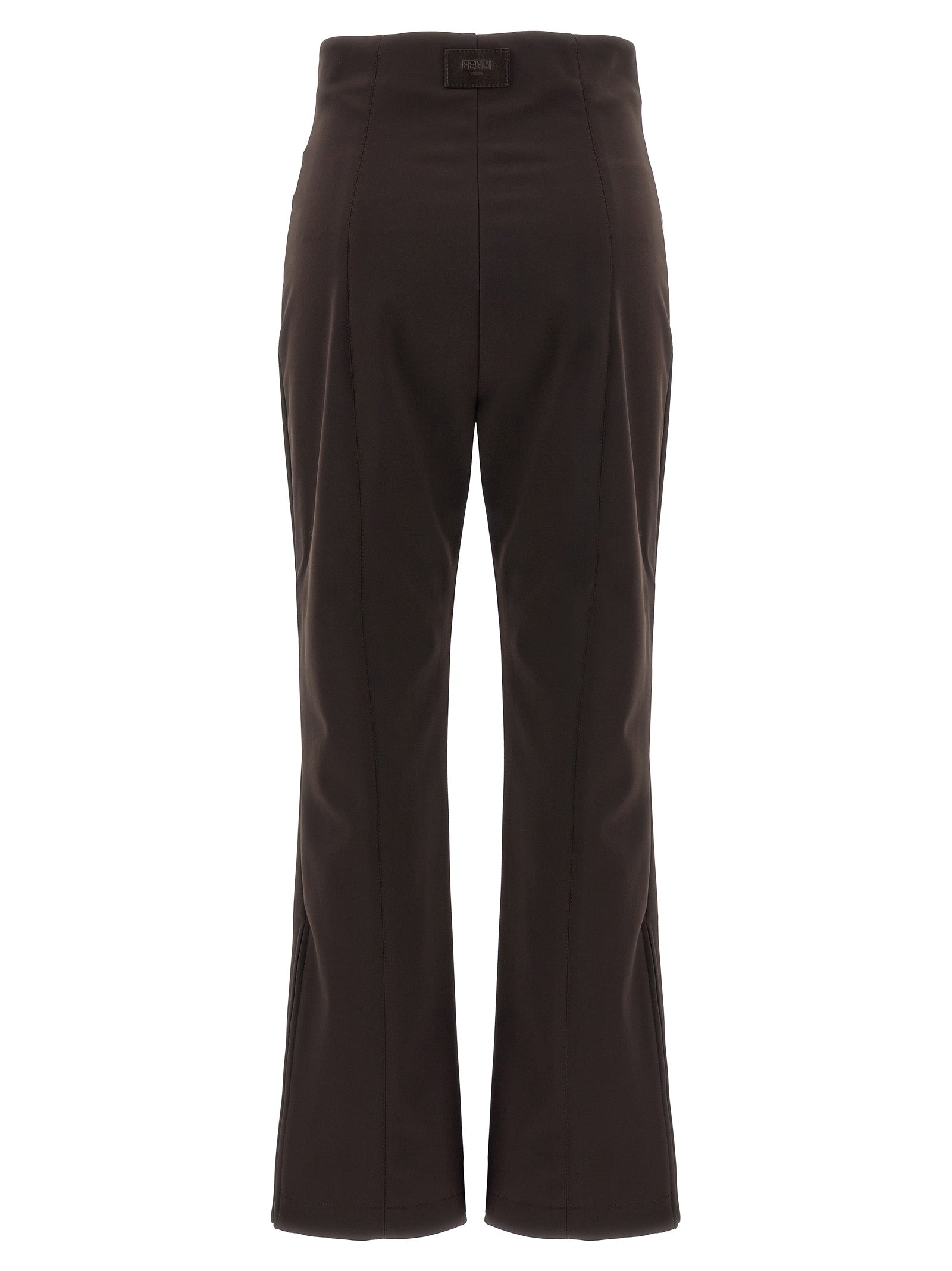 Brown Polyamide Athletic Pants