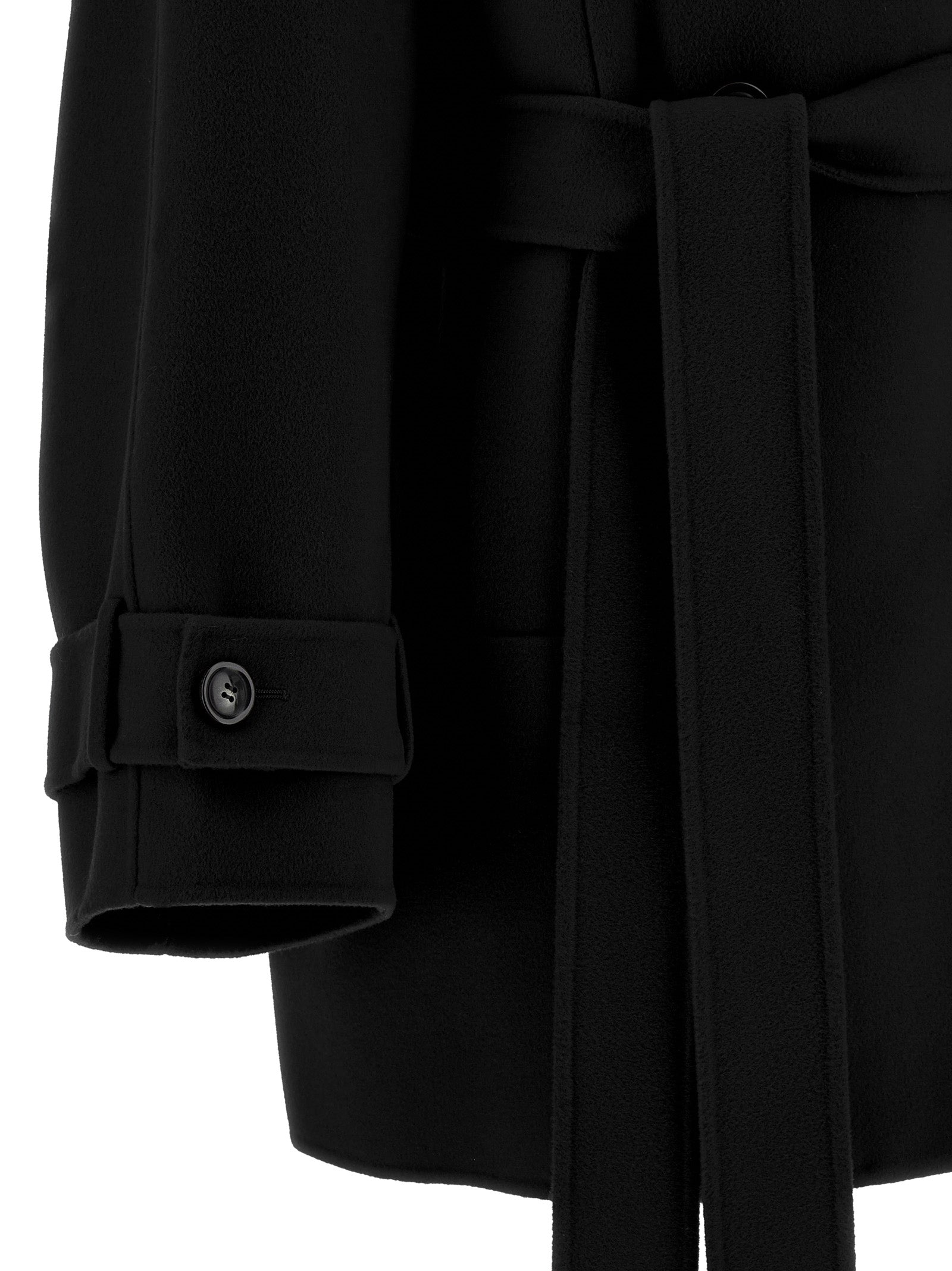 Black Virgin Wool Coat