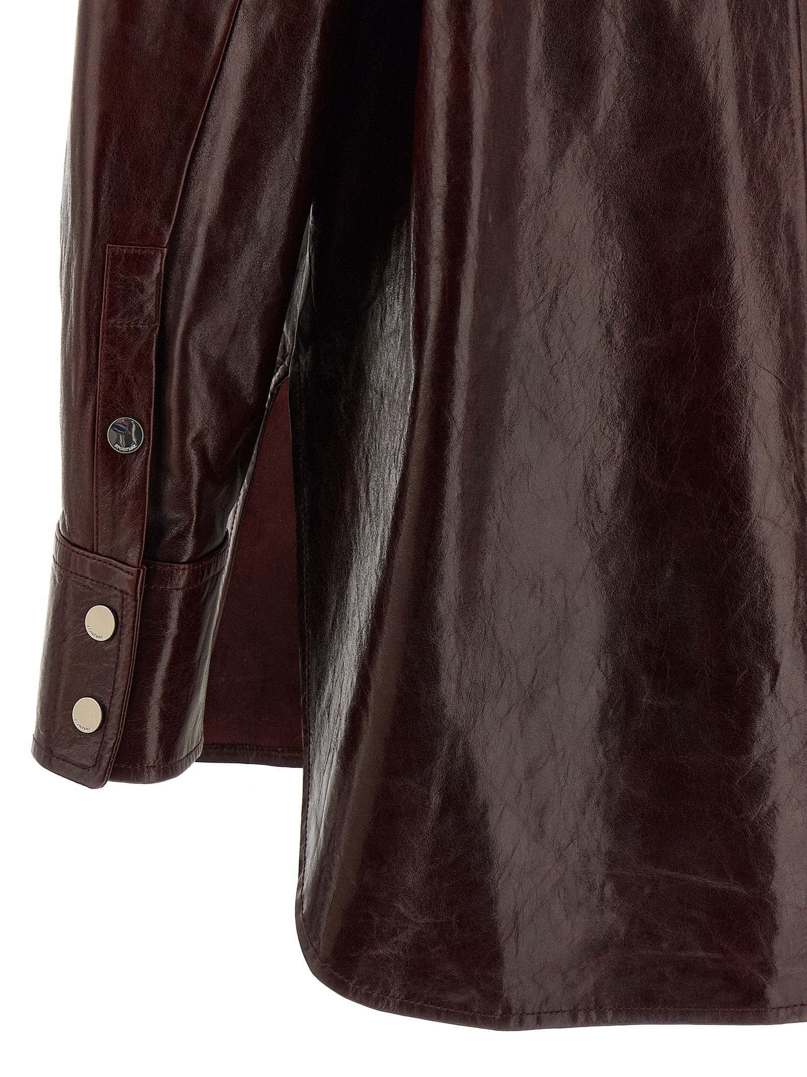 Bordeaux Lamb Leather Blouse