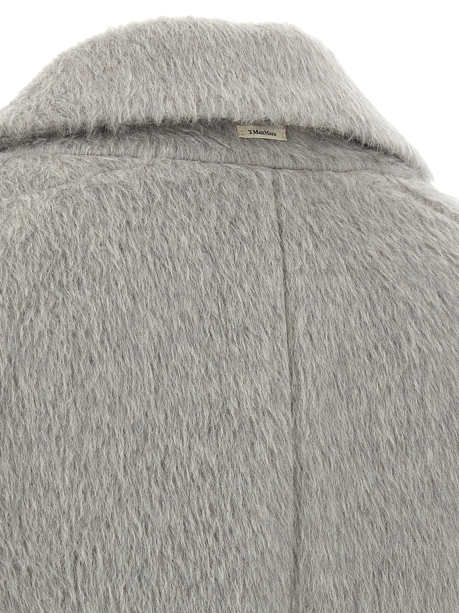 Gray Alpaca Leather Coat