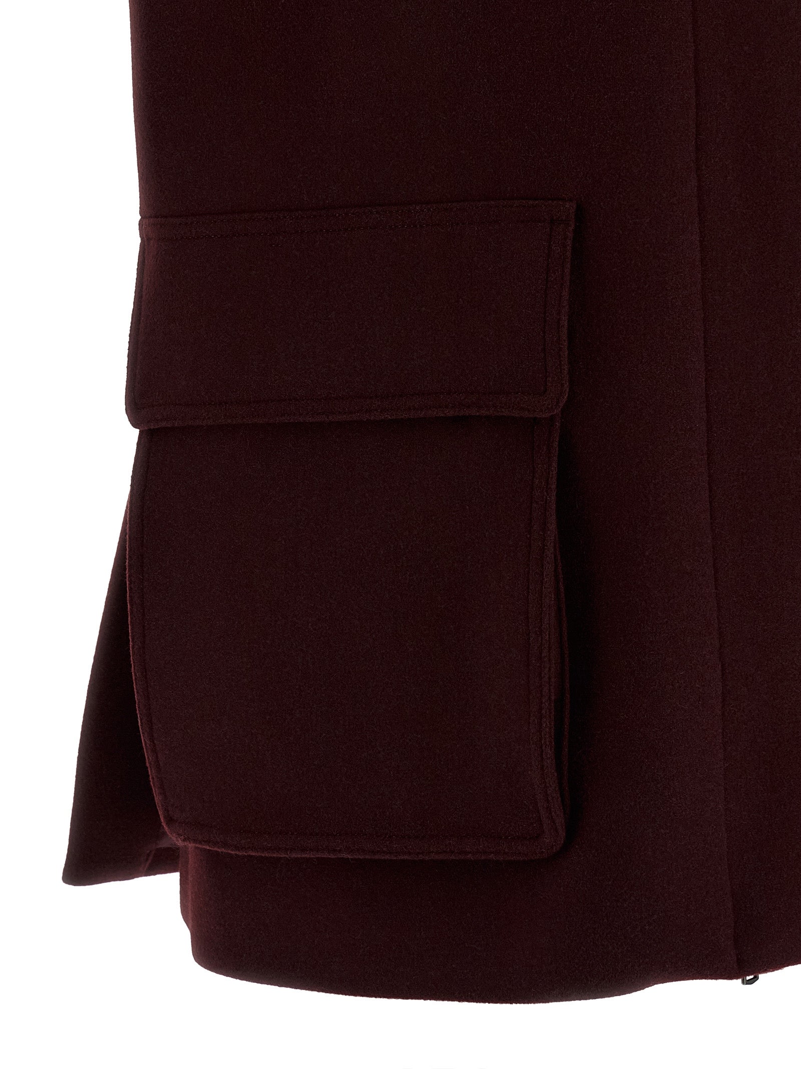 Bordeaux Virgin Wool Sleeveless Jacket