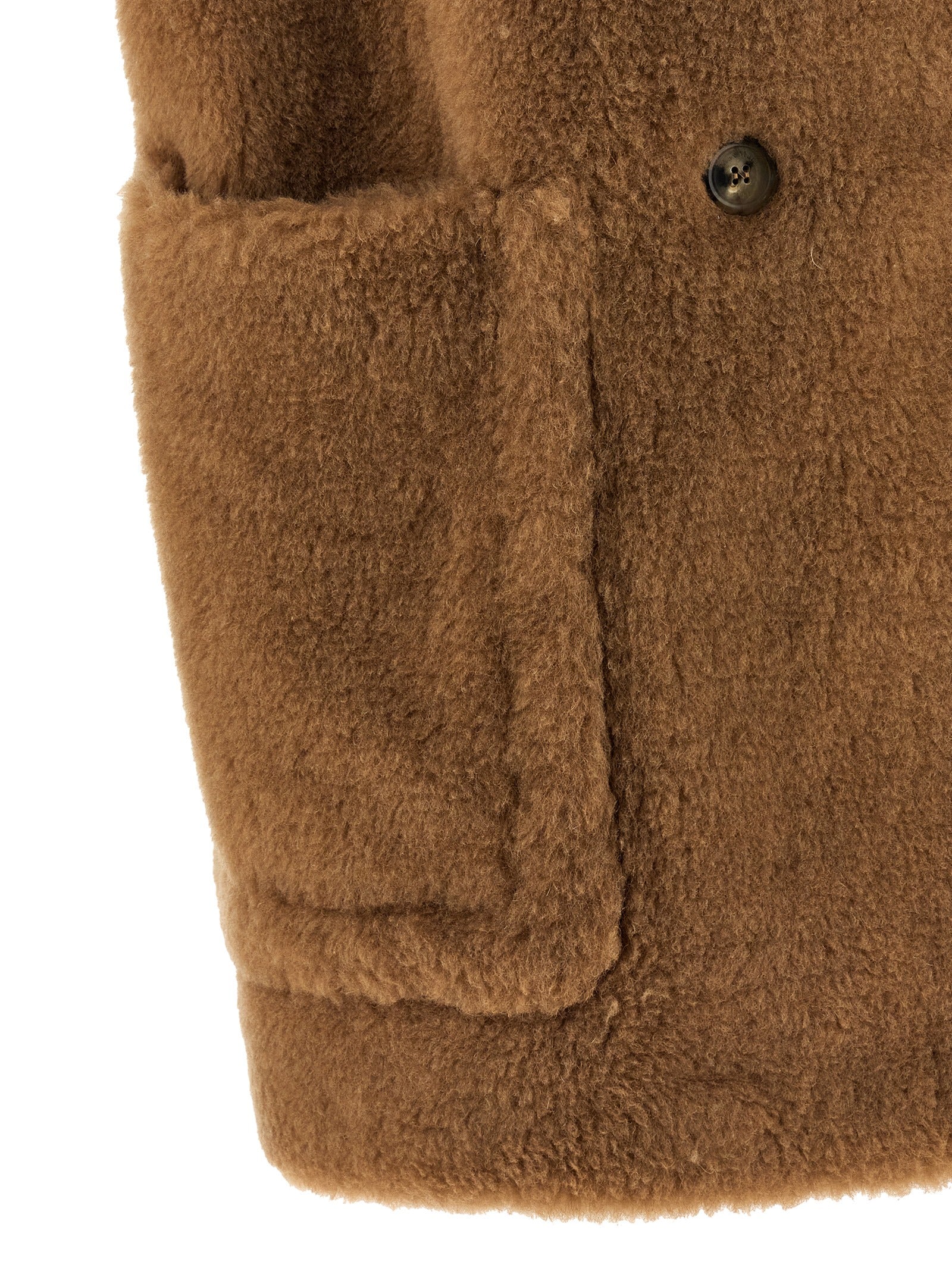 Beige Wool Sleeveless Jacket