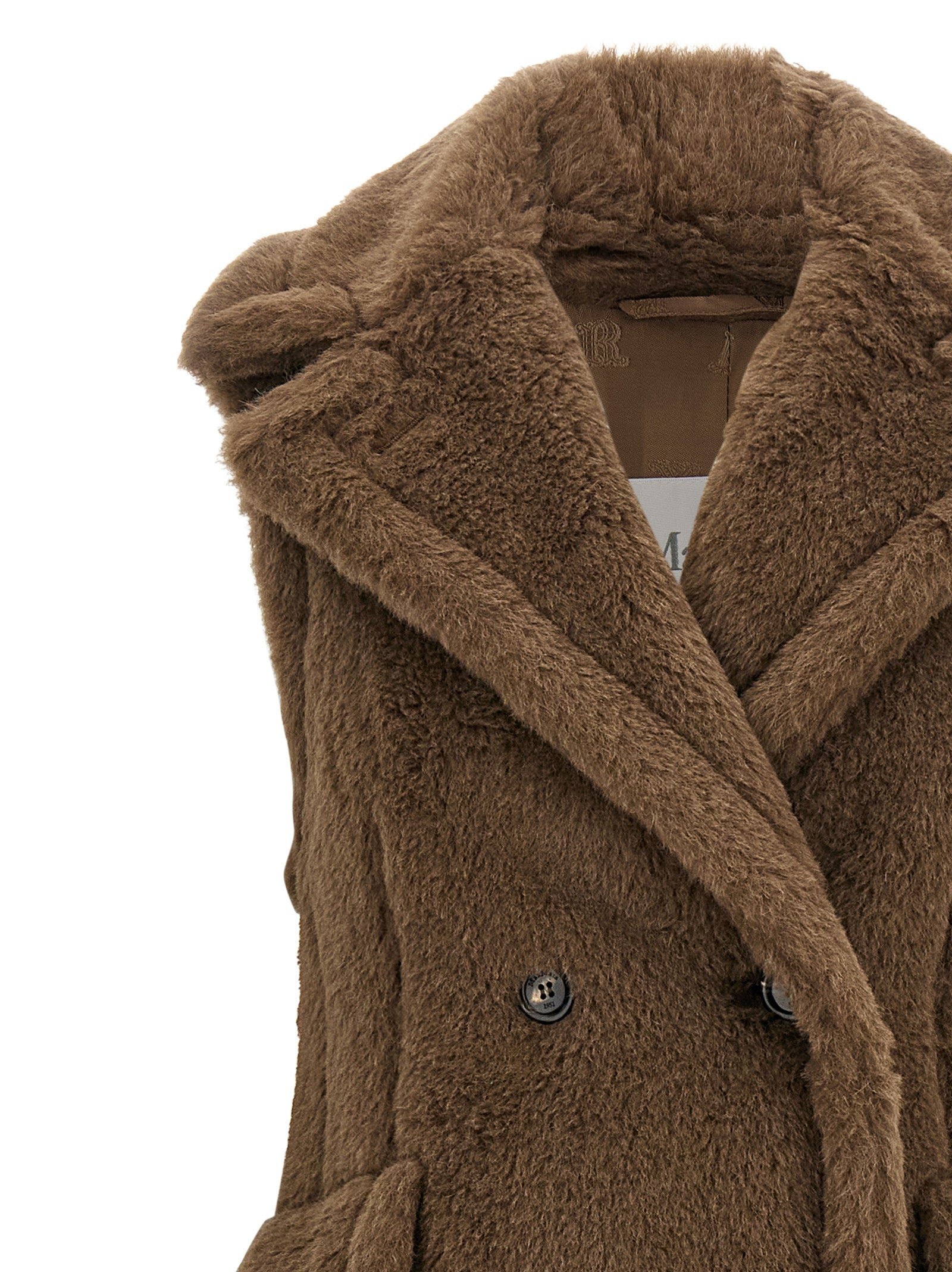 Brown Alpaca Leather Coat