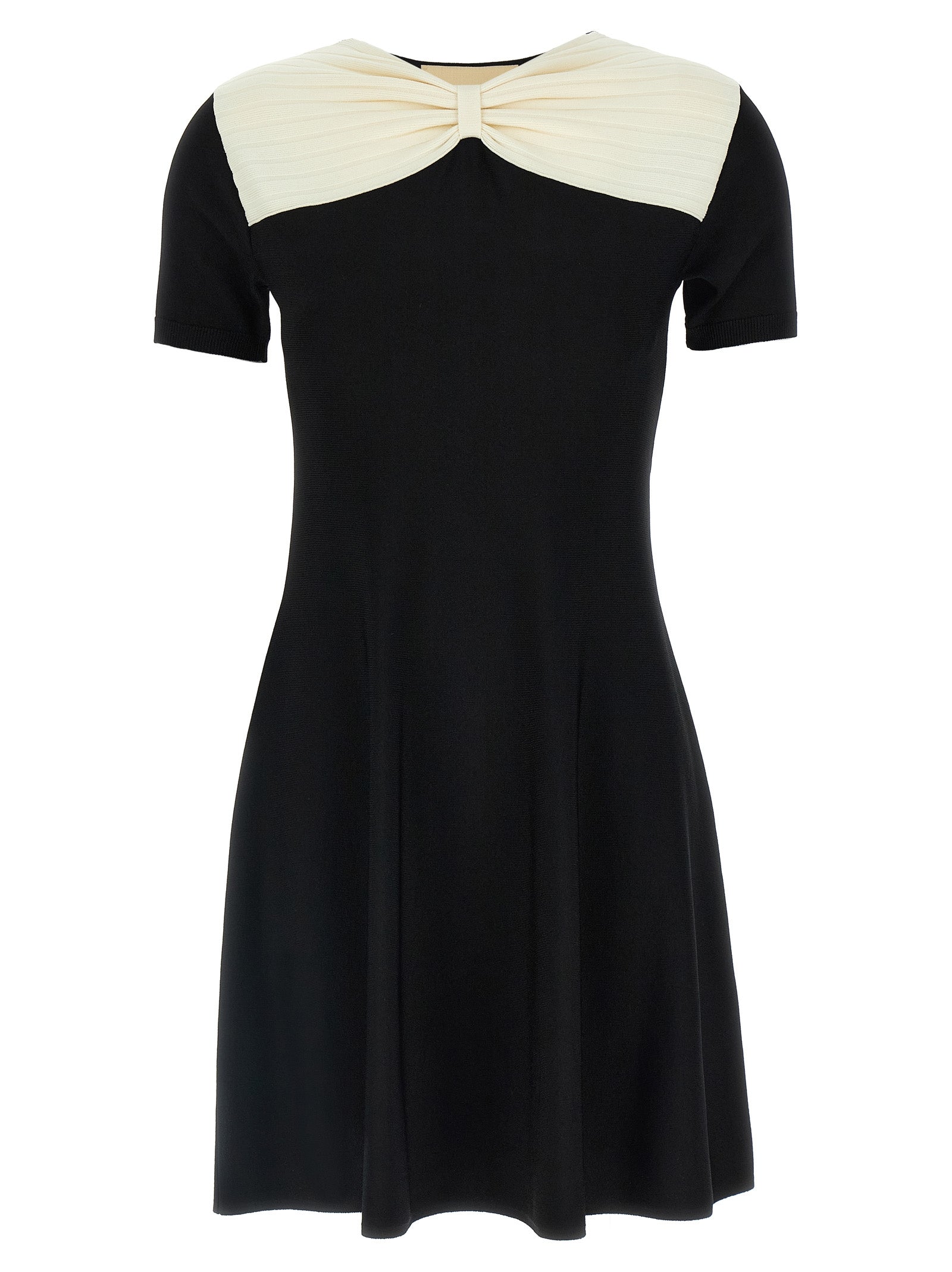 Black Viscose Short Dress