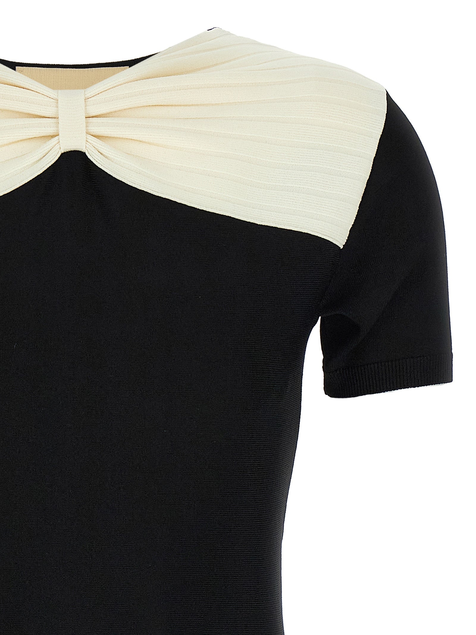 Black Viscose Short Dress