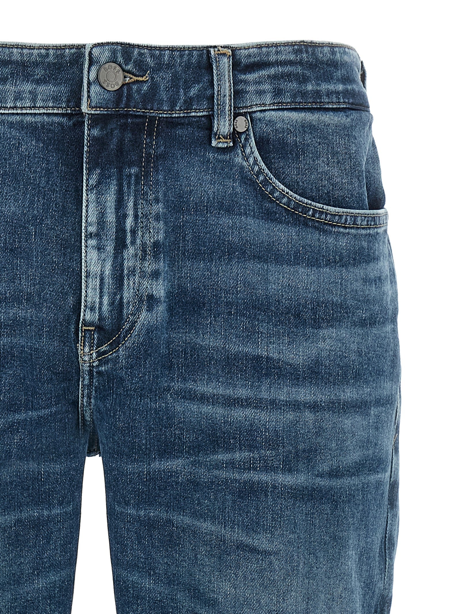 Blue Cotton Skinny Jeans