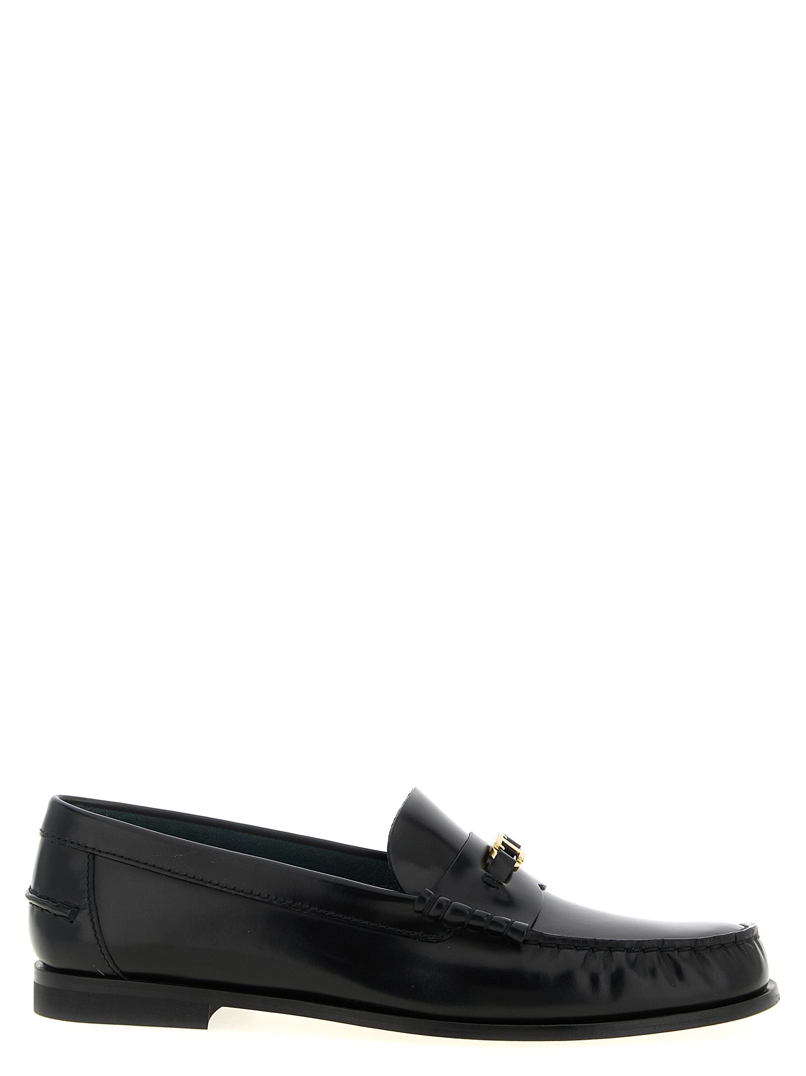 Black Calfskin Slip-On Loafers